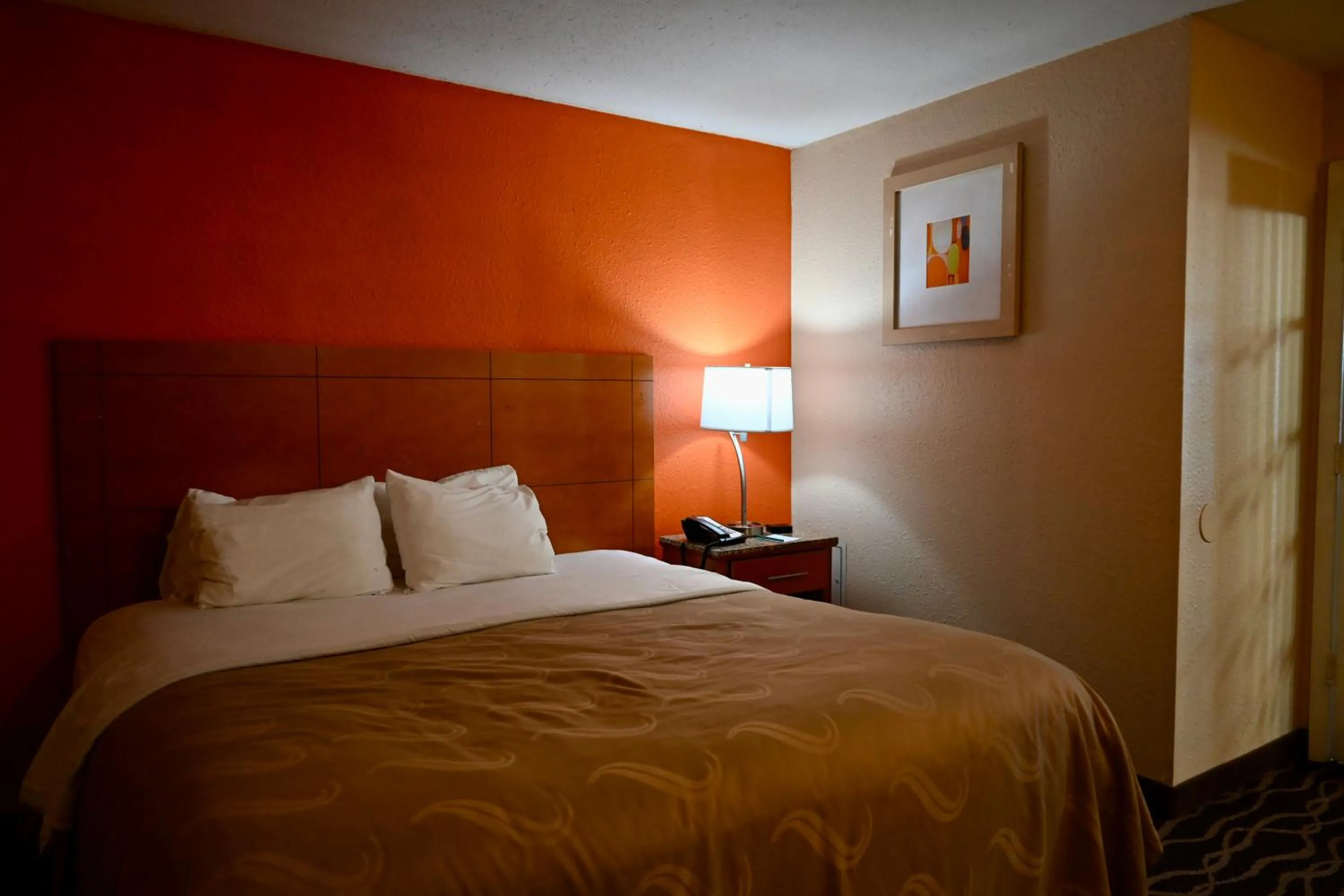 Bed in Quality Inn & Suites I-35 near Frost Bank Center