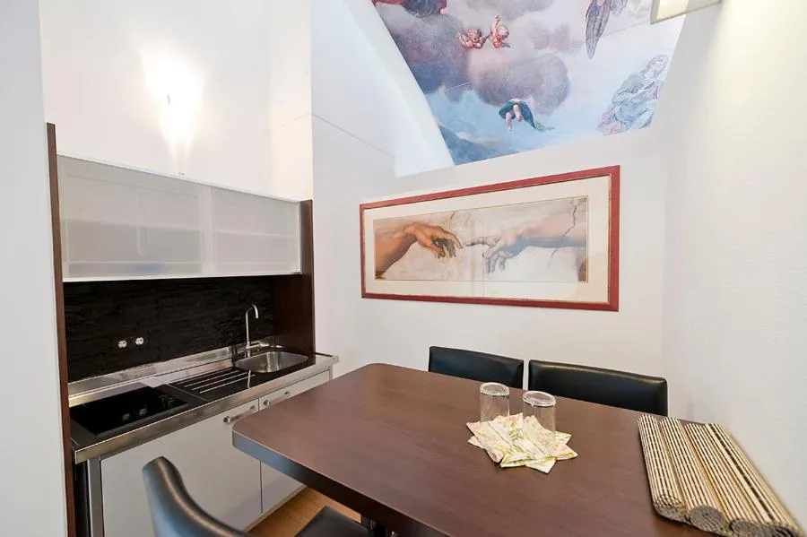 Kitchen or kitchenette in Hotelpension Vitalis