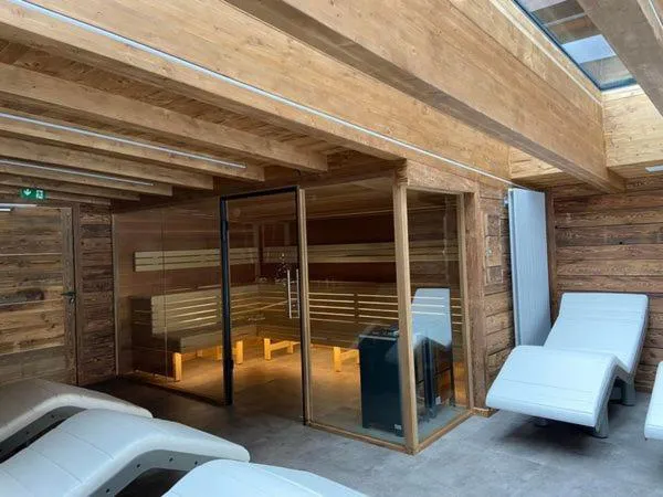 Sauna in Hôtel Alpina & SPA - Restaurant Oxalis
