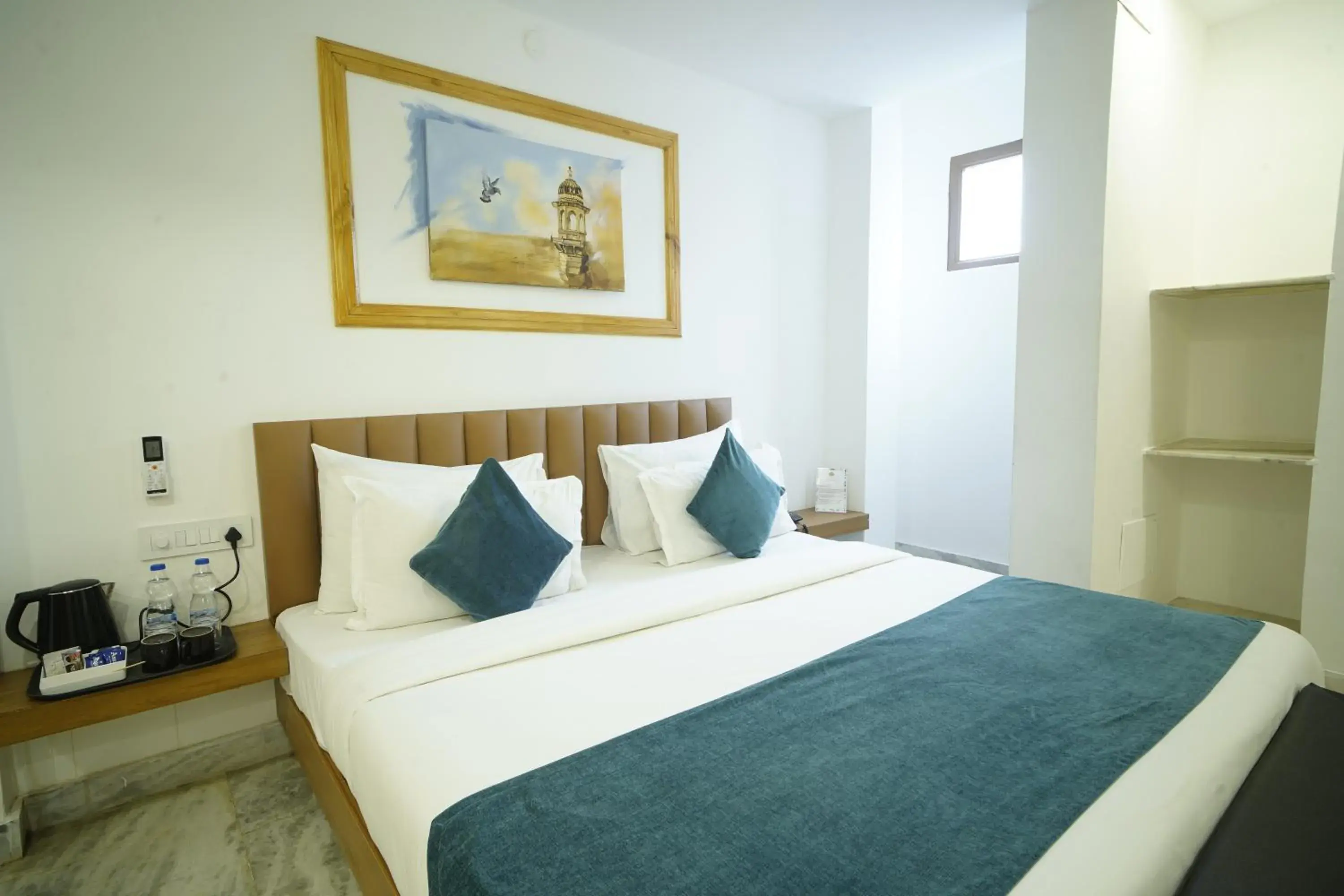 Bed in Hotel Udai Niwas By The Lake Bed in Hotel Udai Niwas By The Lake