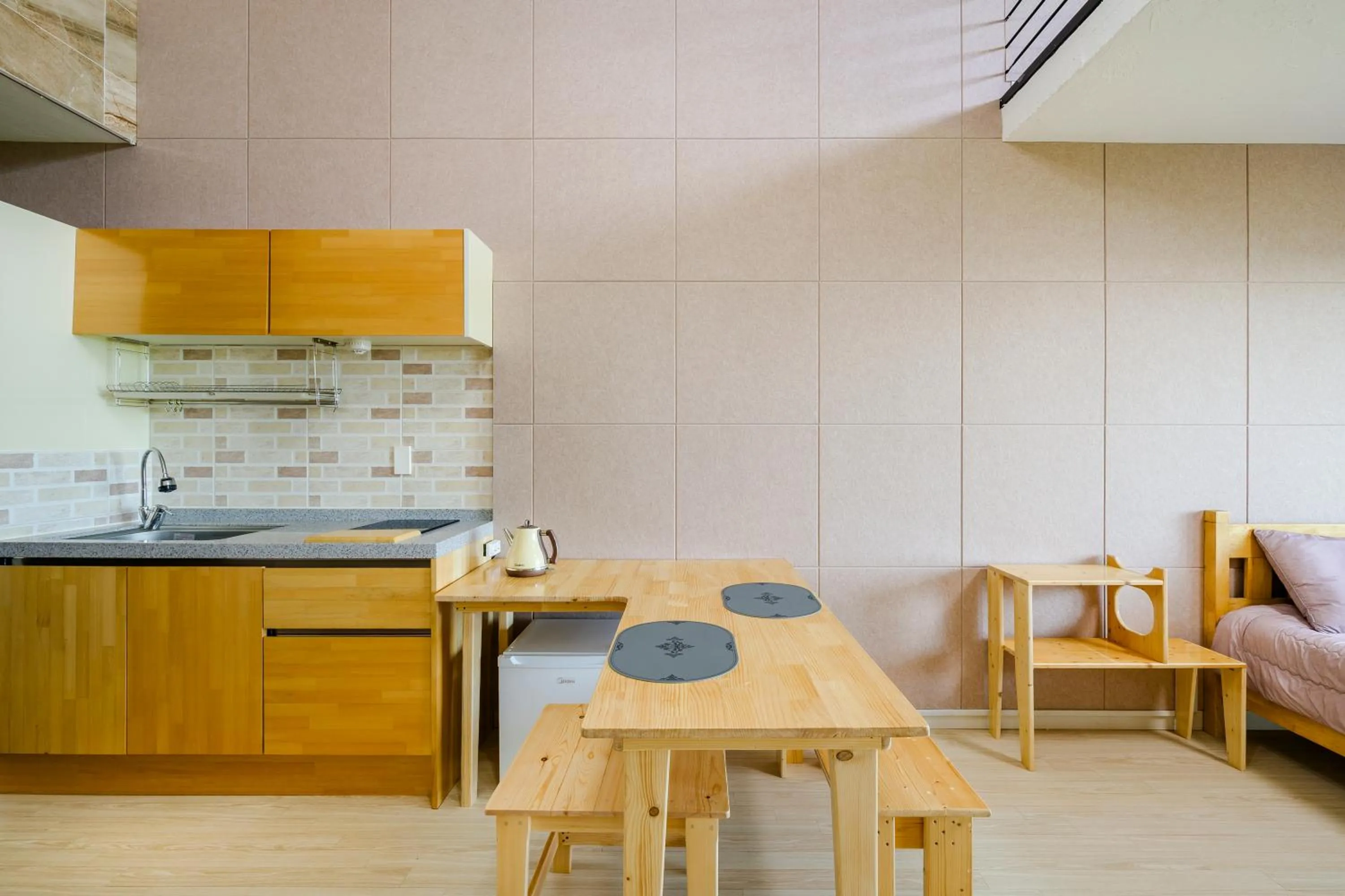 Kitchen or kitchenette in Jeju Turning point Pension