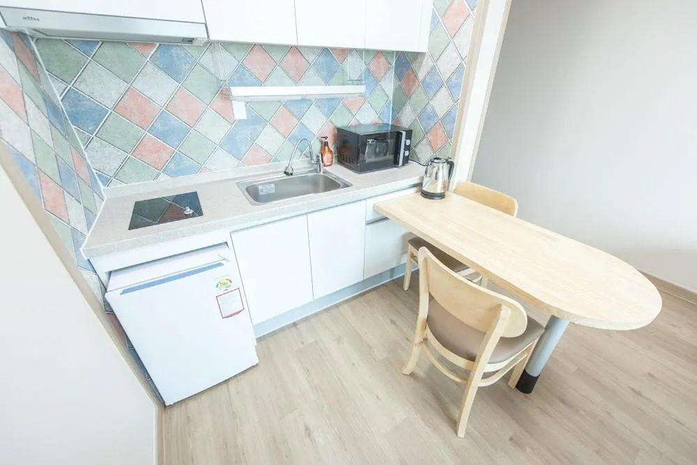 Kitchen or kitchenette in Pension Jung Won