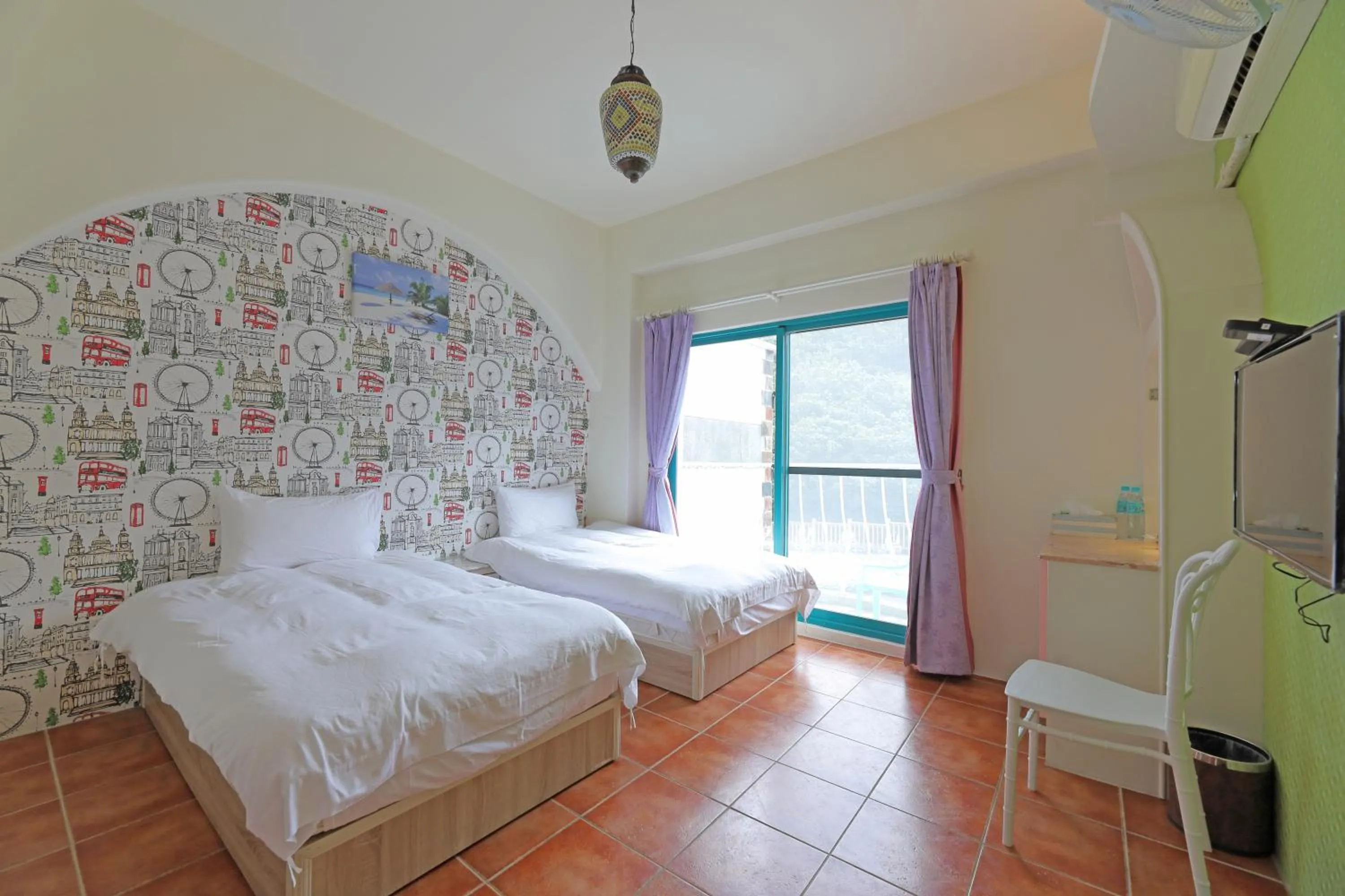 Bed in Rainbow B&B