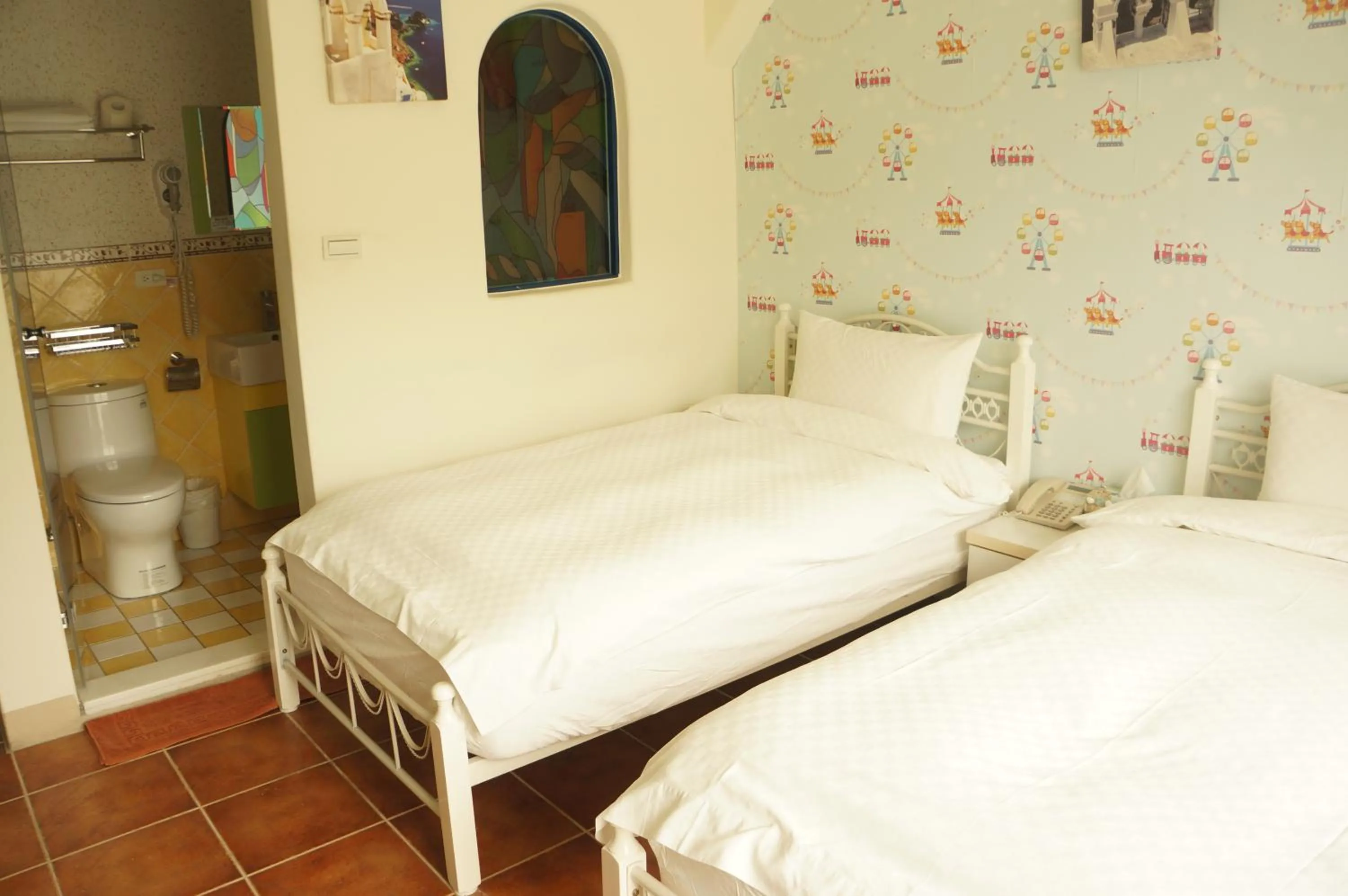 Bed in Rainbow B&B