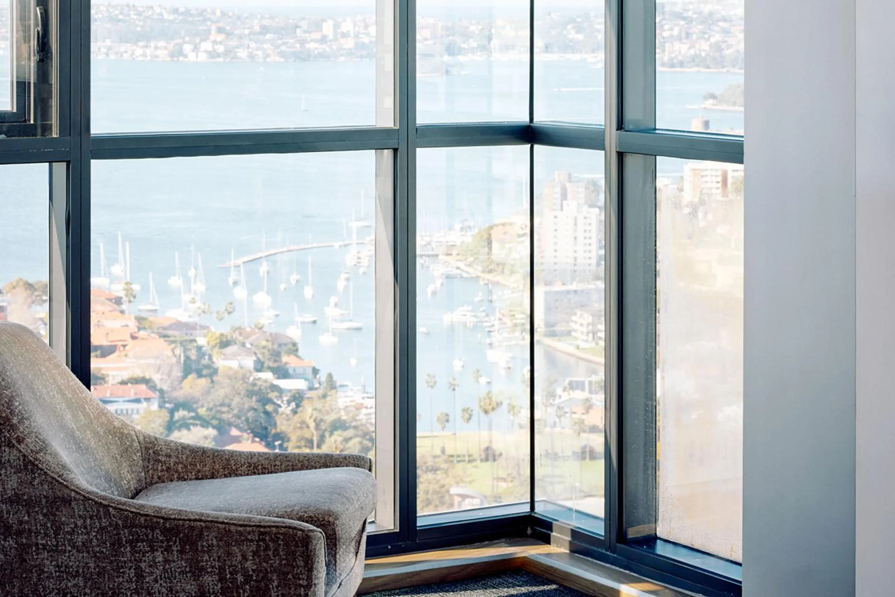 Seating area in Meriton Suites North Sydney