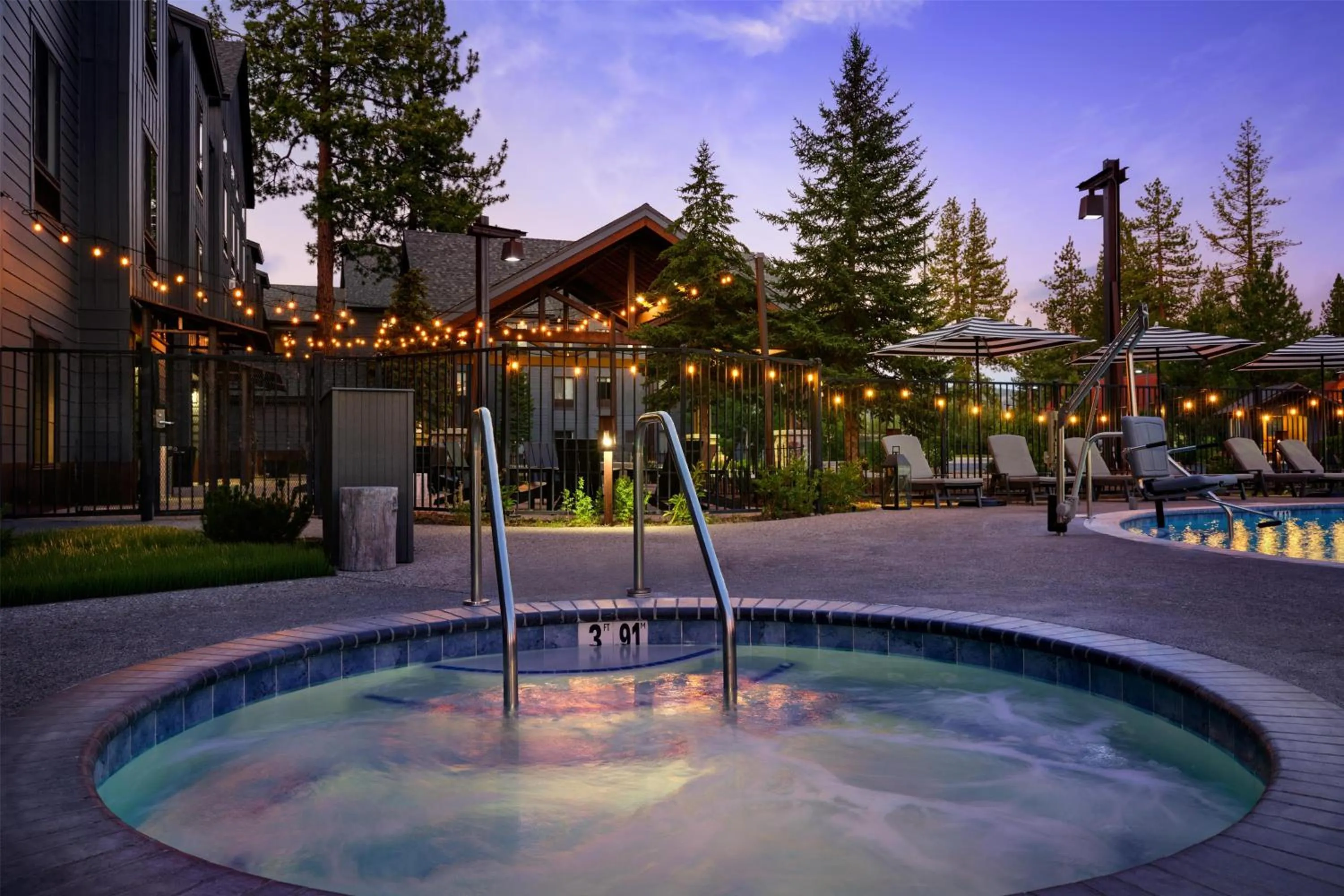 Hot Tub in Martis Valley Lodge, Tapestry Collection by Hilton