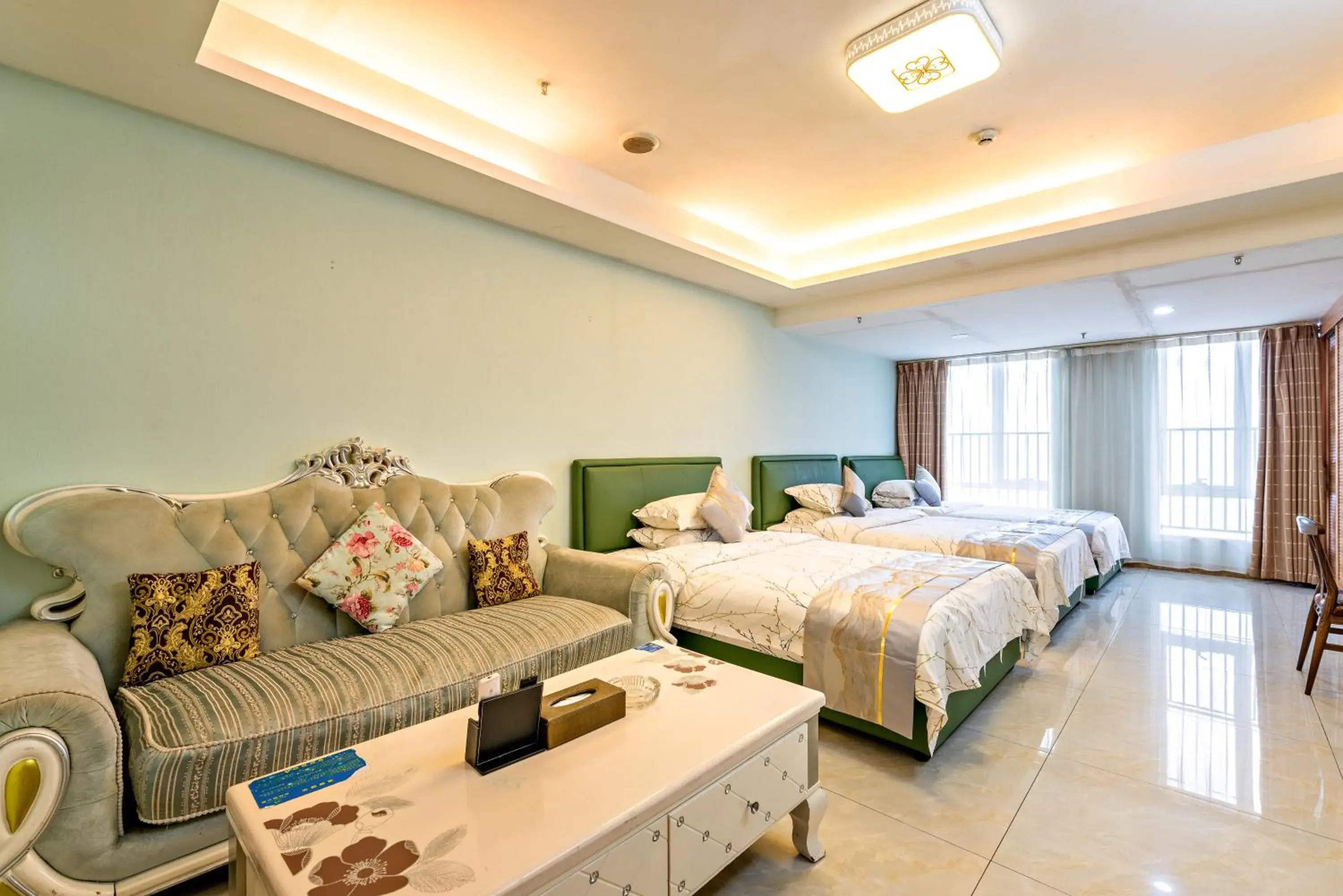 Photo of the whole room, Bed in Guangzhou Manhattan International Apartment Zhengjia Branch-FREE SHUTTLE BUS FOR CANTON FAIR Photo of the whole room, Bed in Guangzhou Manhattan International Apartment Zhengjia Branch-FREE SHUTTLE BUS FOR CANTON FAIR