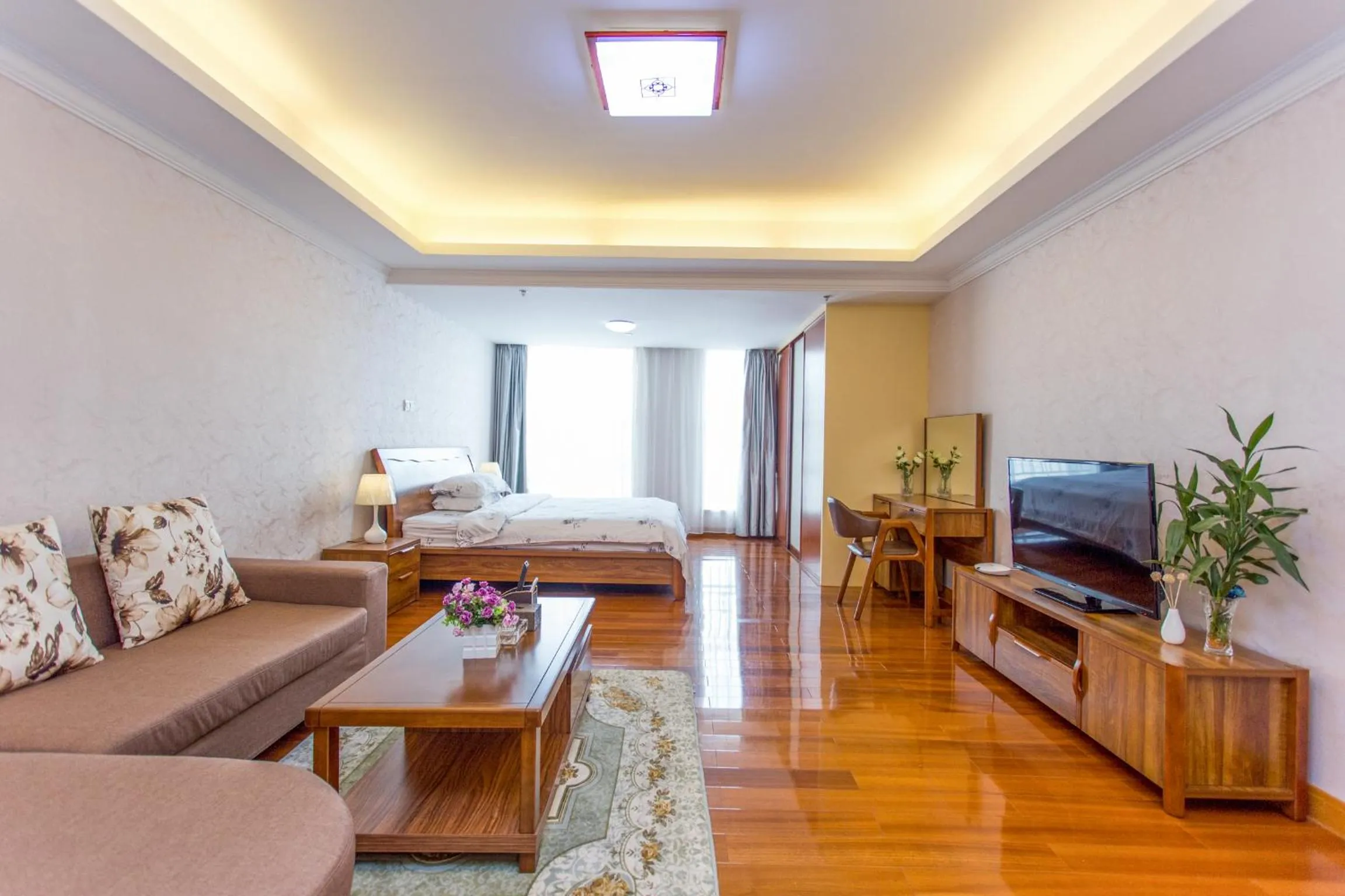 Photo of the whole room in Guangzhou Manhattan International Apartment Zhengjia Free bus services are provided for the first and second phases