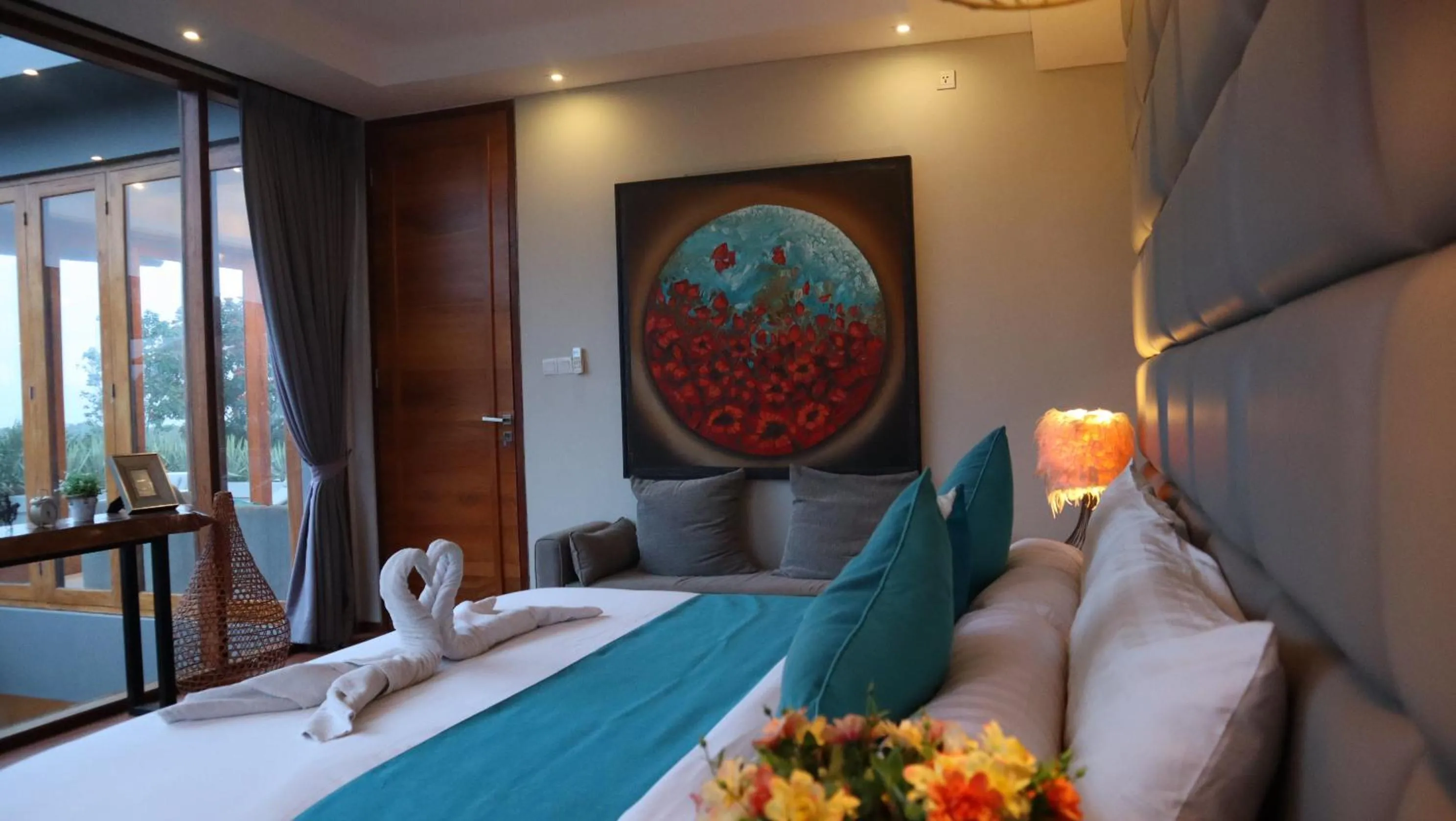 Decorative detail, Bed in Elmina Villa Bali