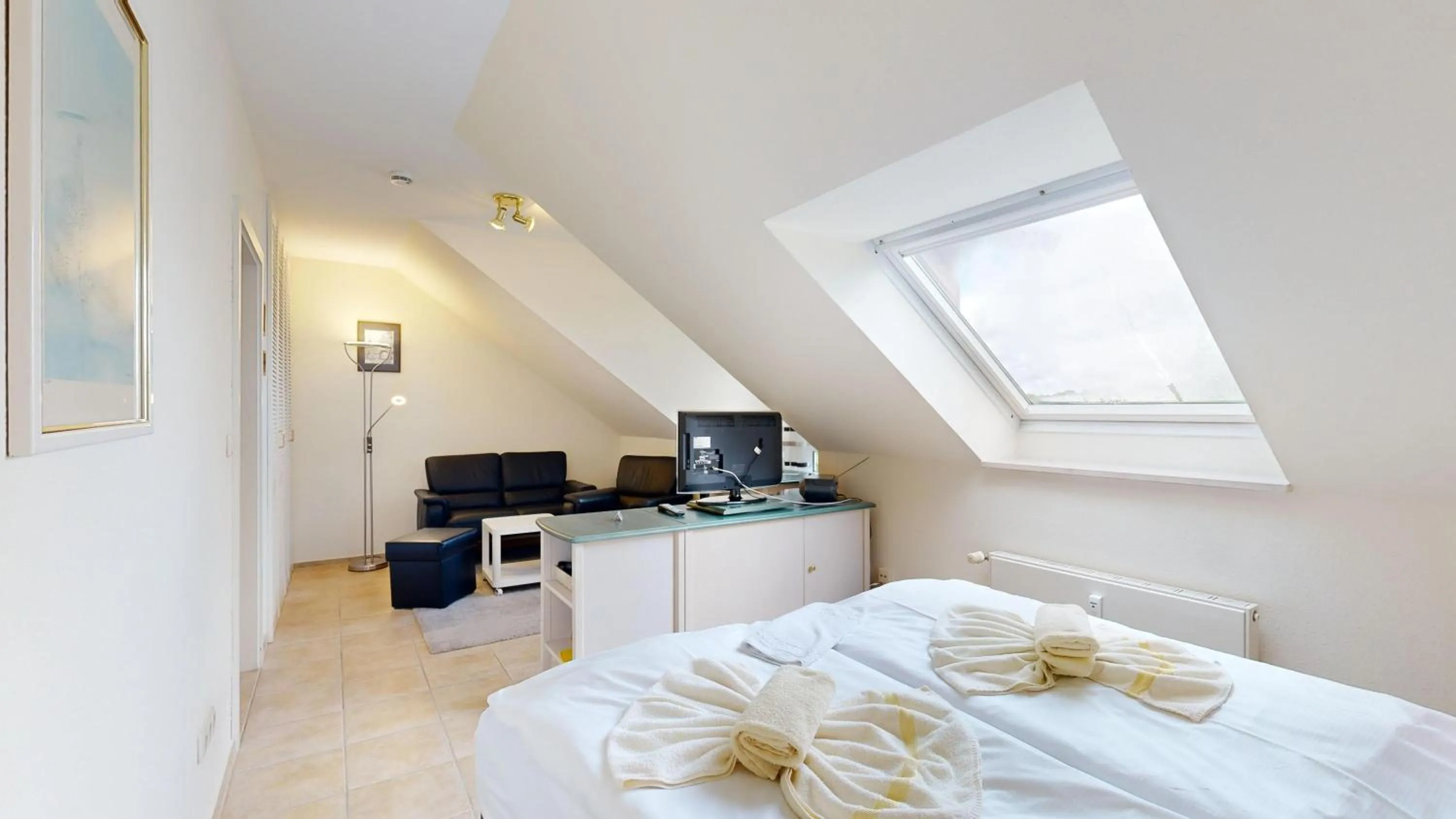 Living room, Bed in Appartementhaus Binzer Sterne