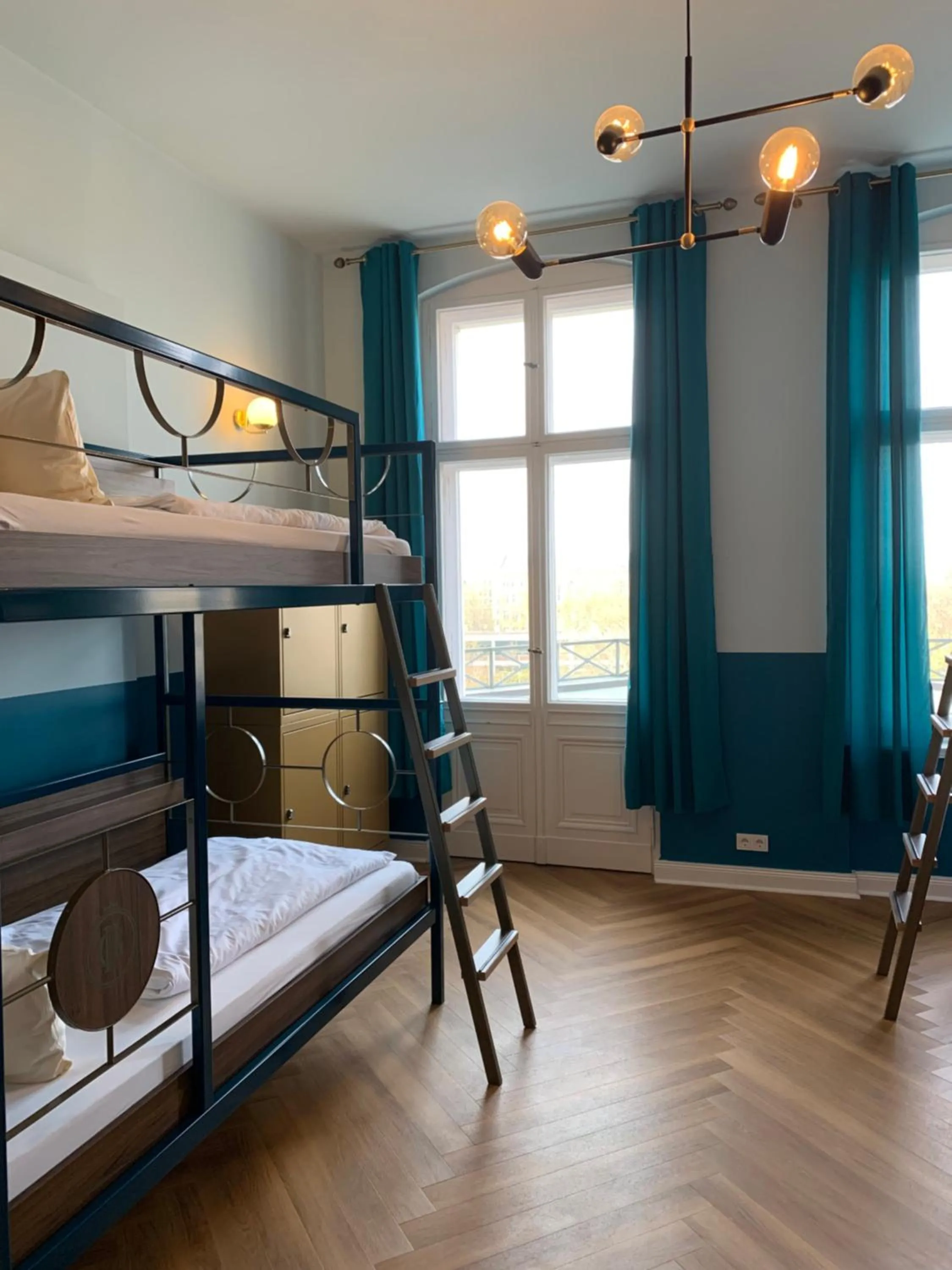 Patio, Bed in Grand Hostel Berlin Classic