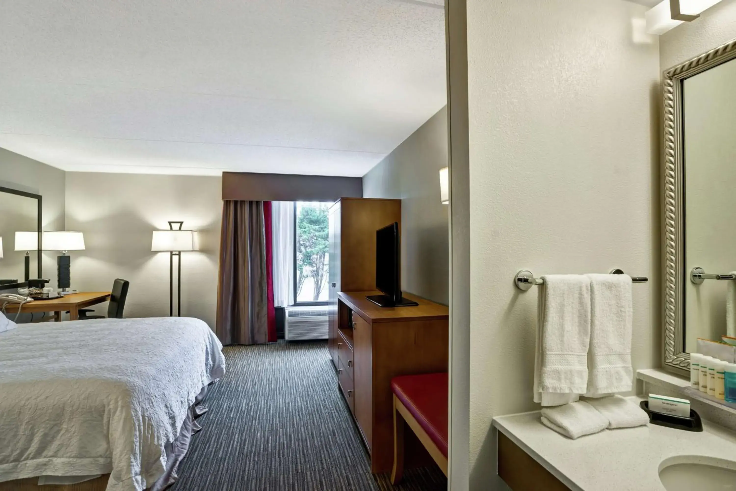 Bed in Hampton Inn Norfolk-Naval Base Bed in Hampton Inn Norfolk-Naval Base