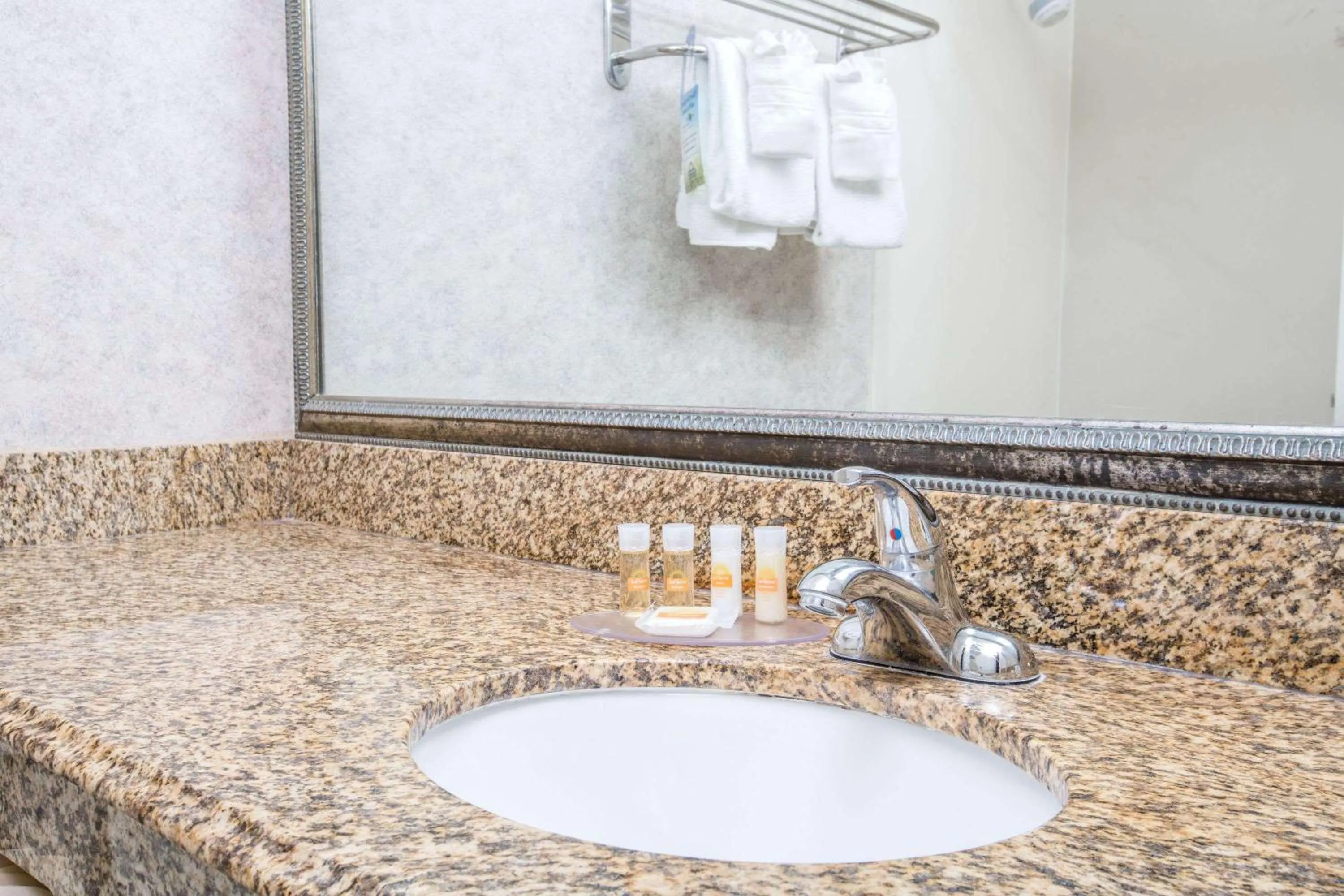 Bathroom in Days Inn by Wyndham Los Angeles Stadium Area LAX