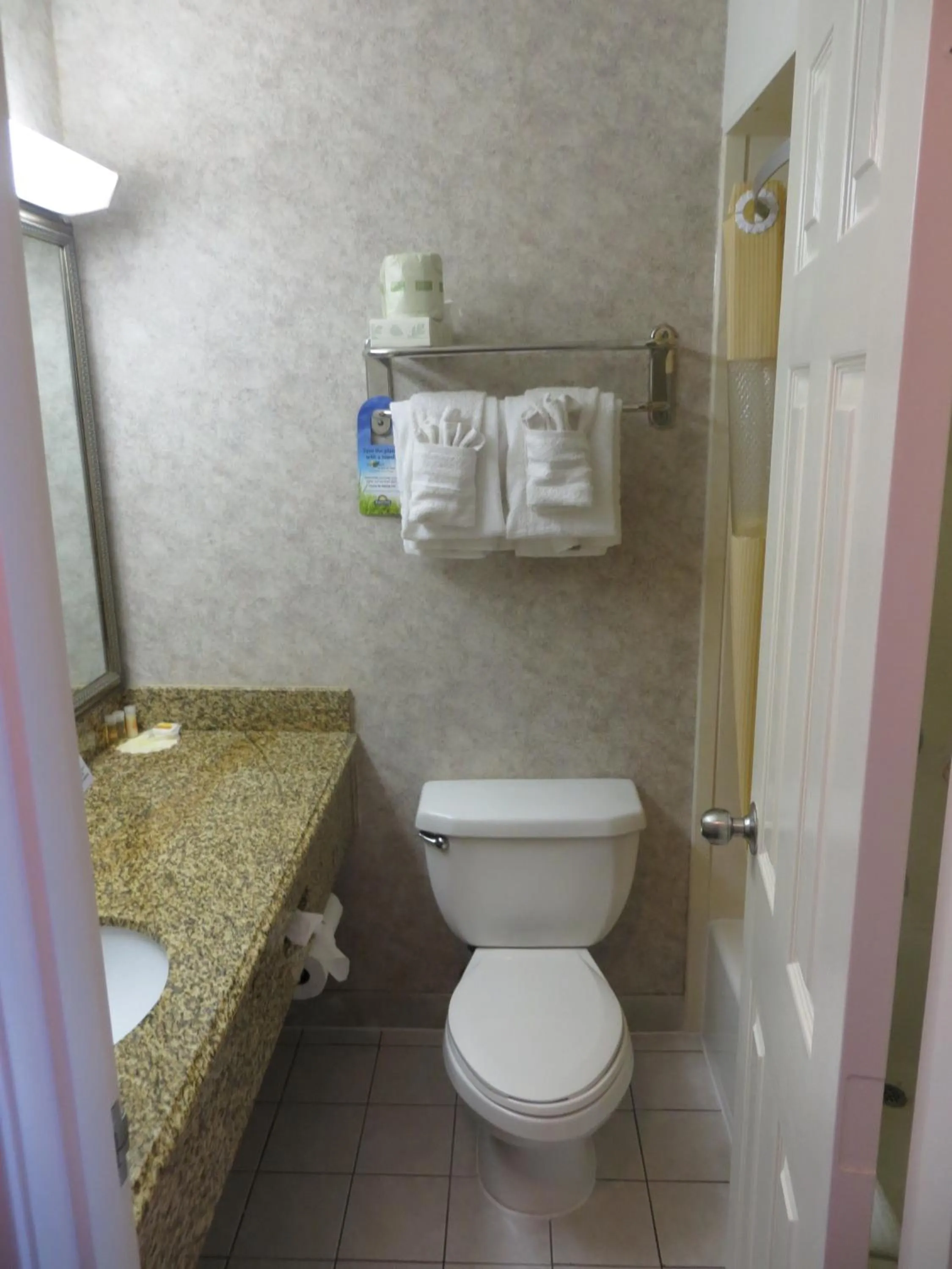 Bathroom in Days Inn by Wyndham Los Angeles Stadium Area LAX