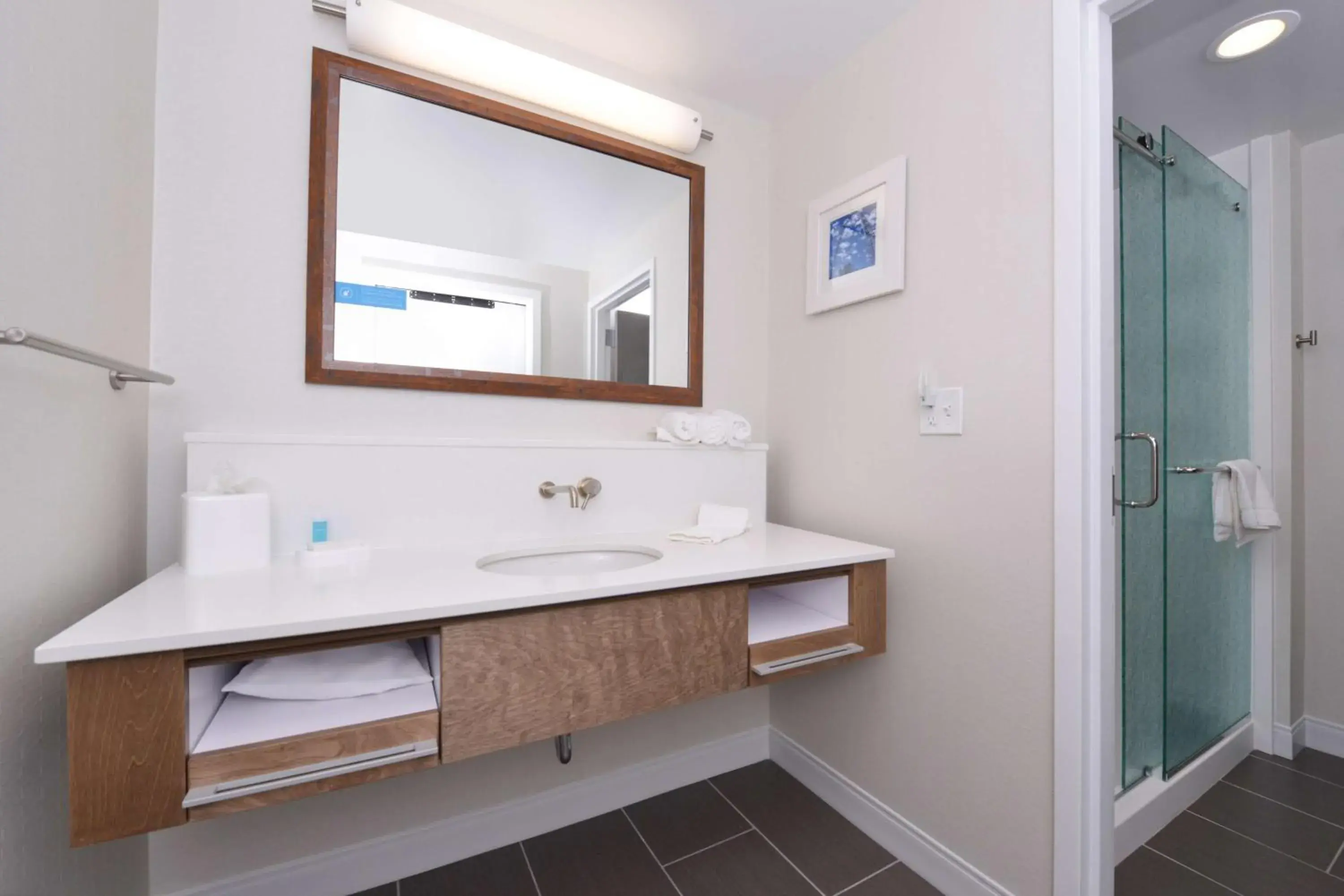 Bathroom in Hampton Inn & Suites Cincinnati-Mason, Ohio Bathroom in Hampton Inn & Suites Cincinnati-Mason, Ohio