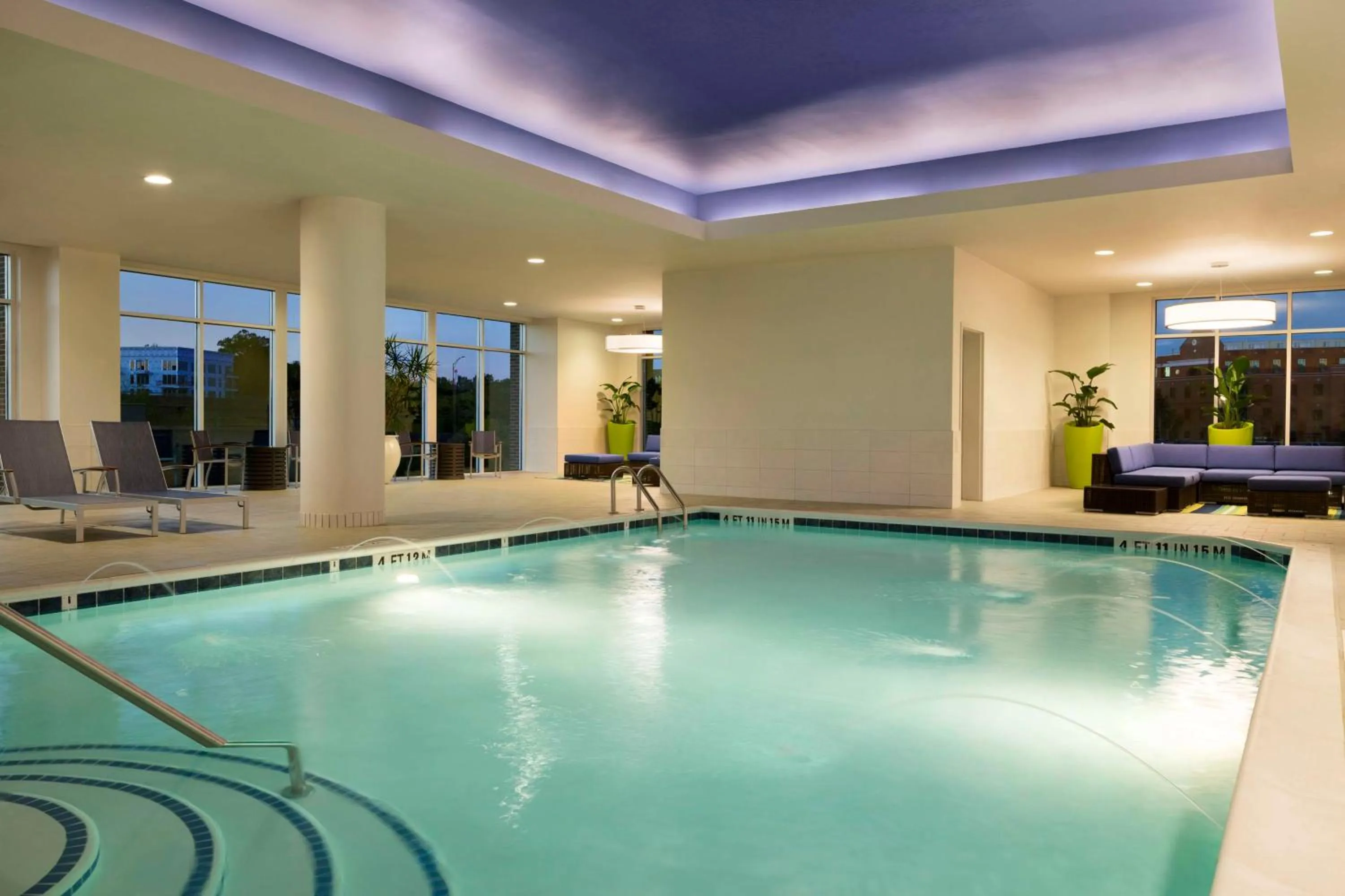 Pool view in Embassy Suites by Hilton Greenville Downtown Riverplace