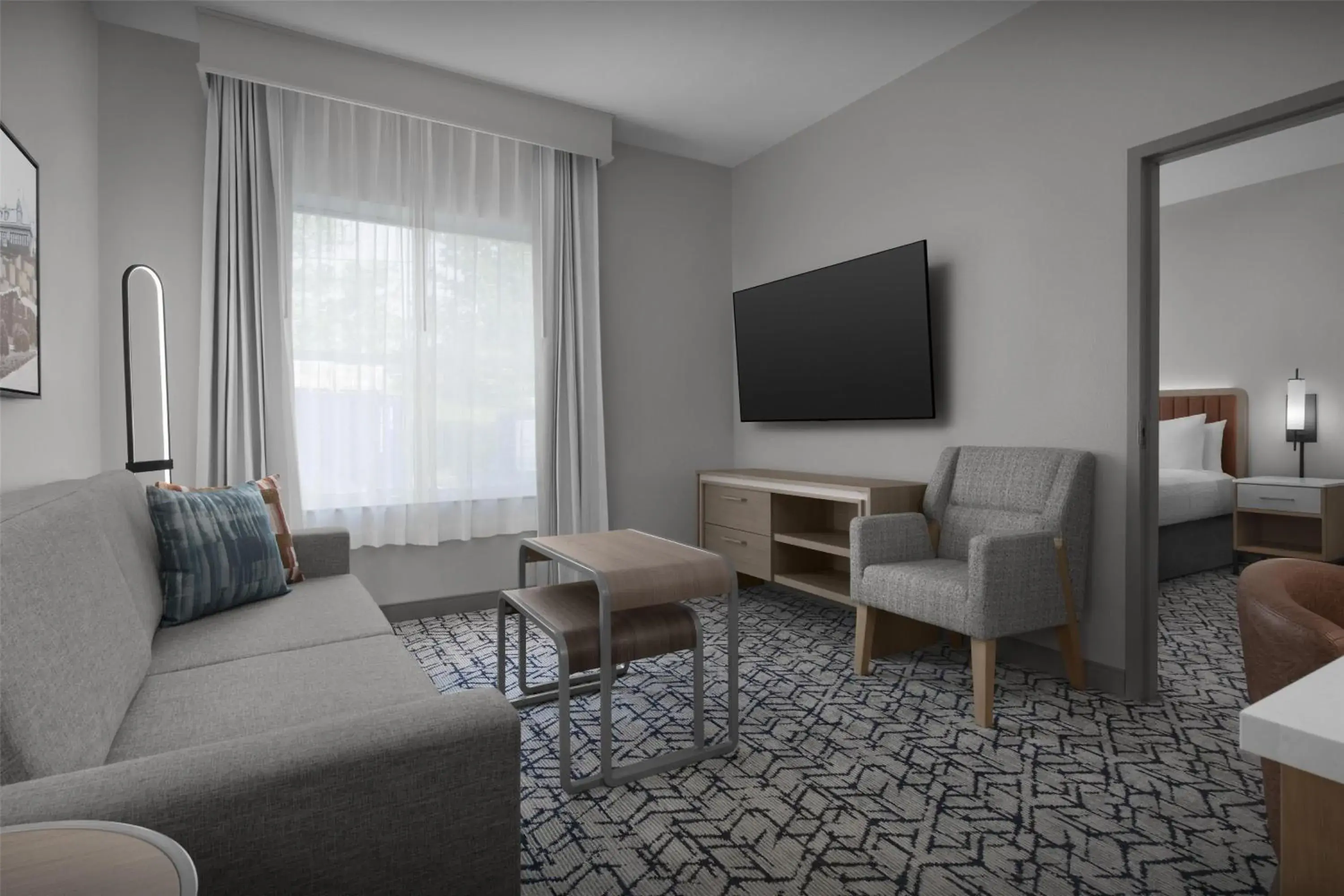 Living room in Homewood Suites by Hilton Princeton Living room in Homewood Suites by Hilton Princeton