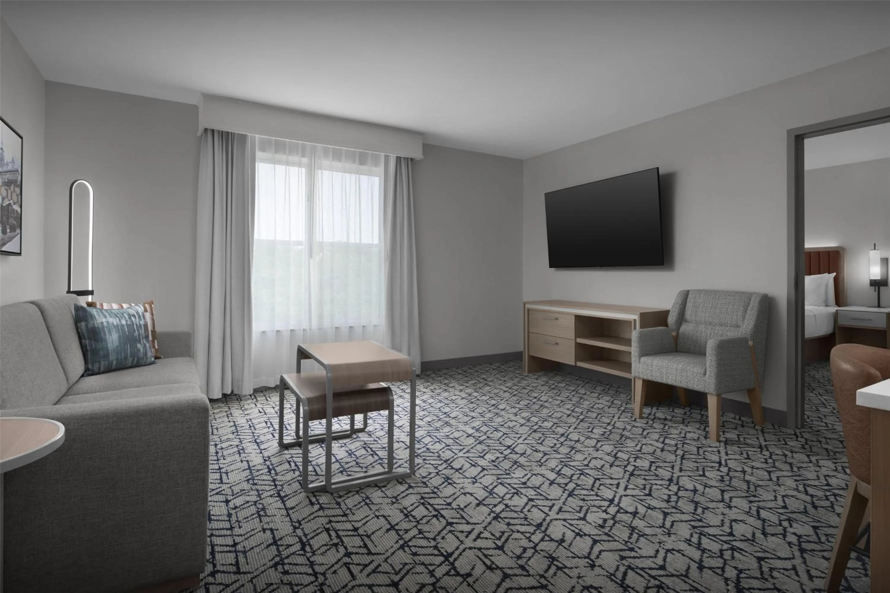 Living room in Homewood Suites by Hilton Princeton