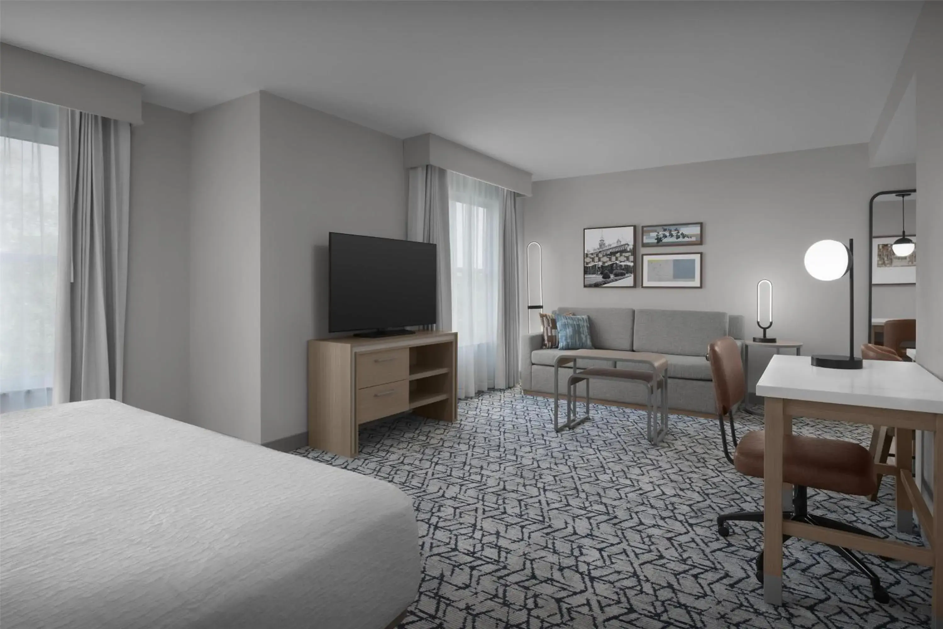 Bedroom, Bed in Homewood Suites by Hilton Princeton Bedroom, Bed in Homewood Suites by Hilton Princeton