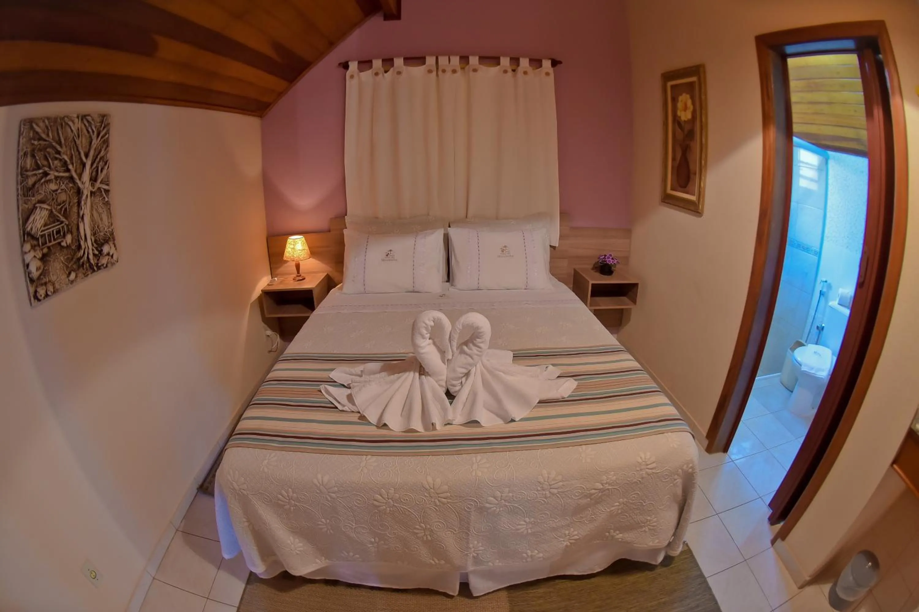 Bed in Pousada Villa Da Montanha