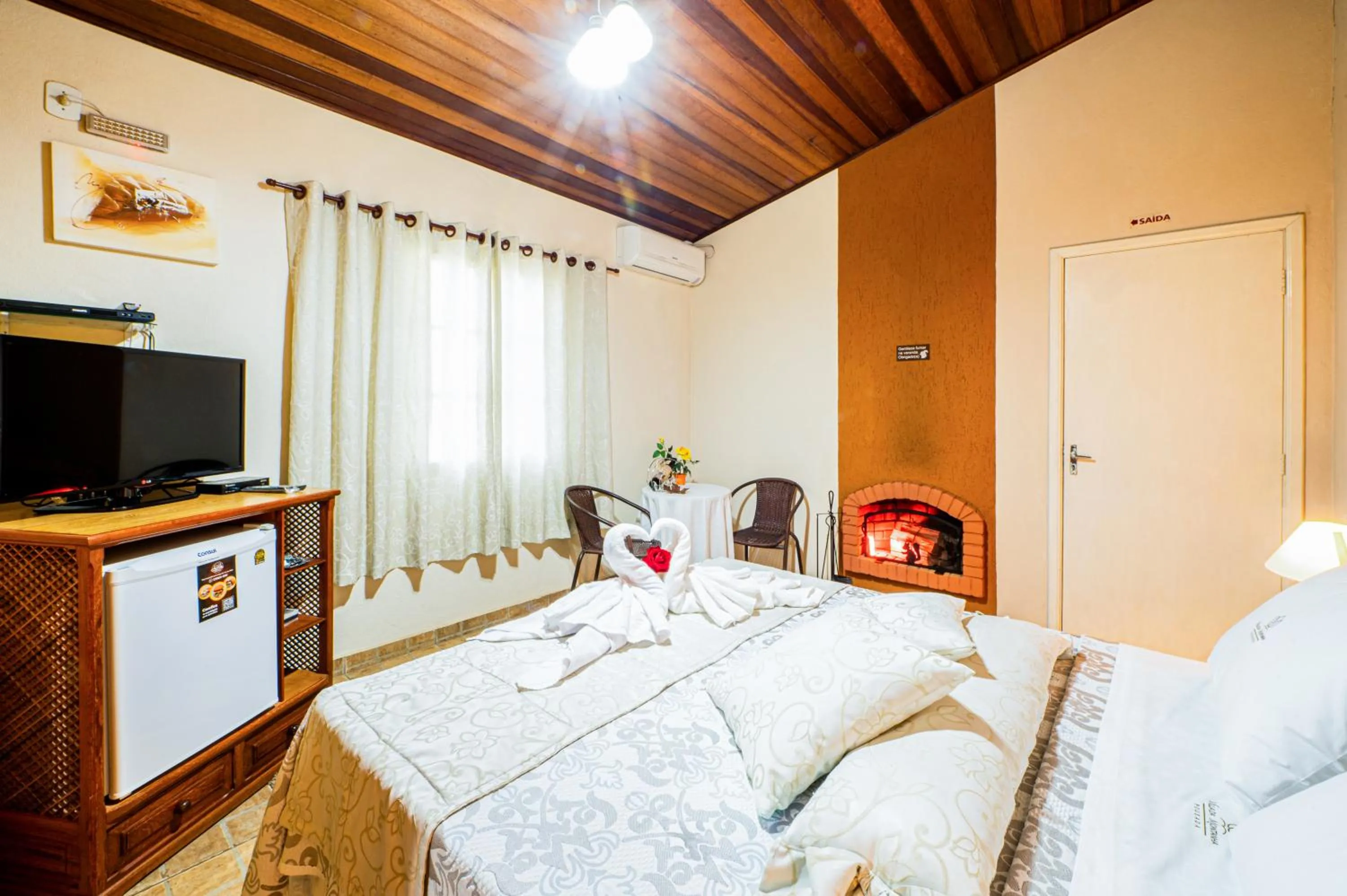 Bed in Pousada Villa Da Montanha