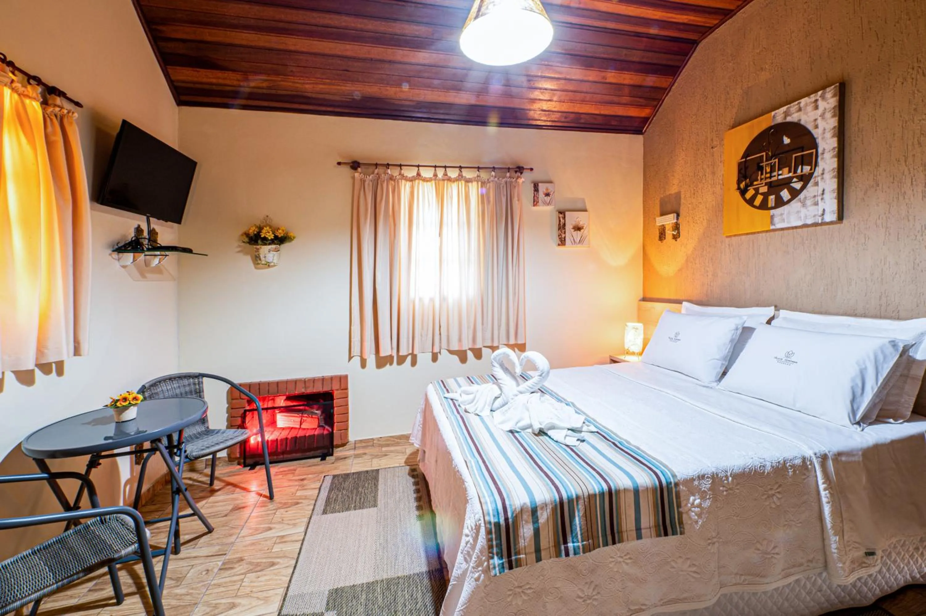 Bed in Pousada Villa Da Montanha