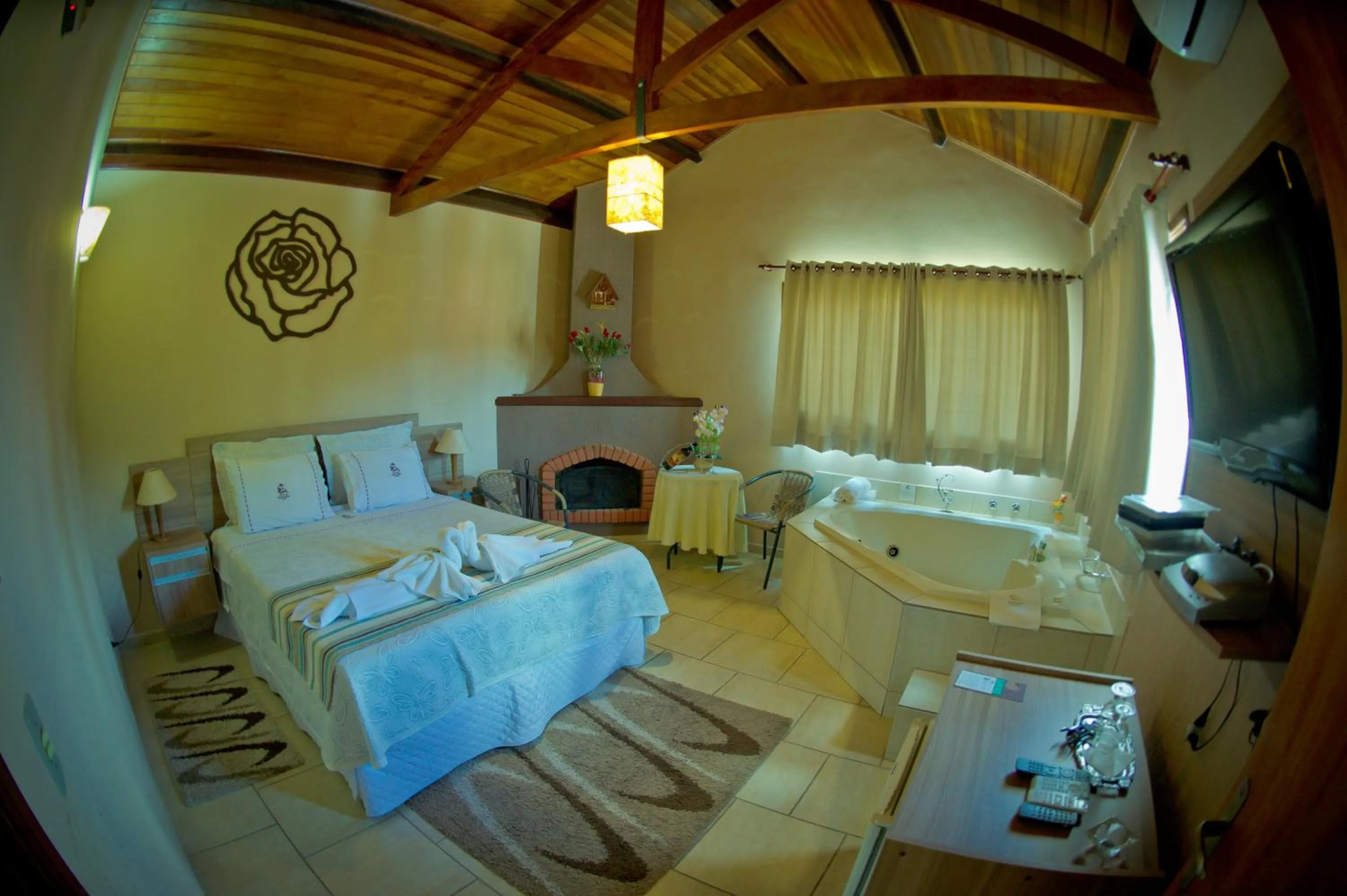Bed in Pousada Villa Da Montanha