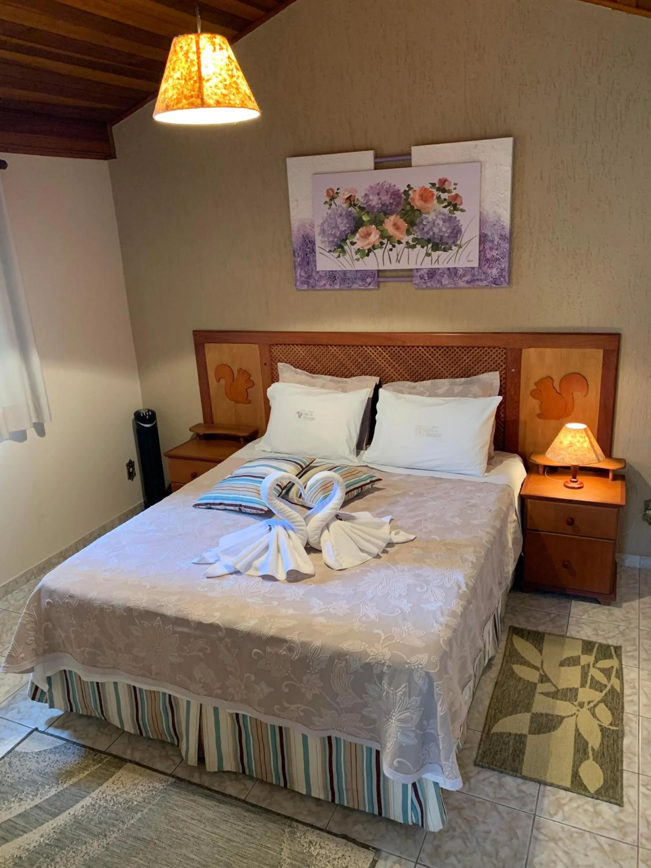 Bed in Pousada Villa Da Montanha