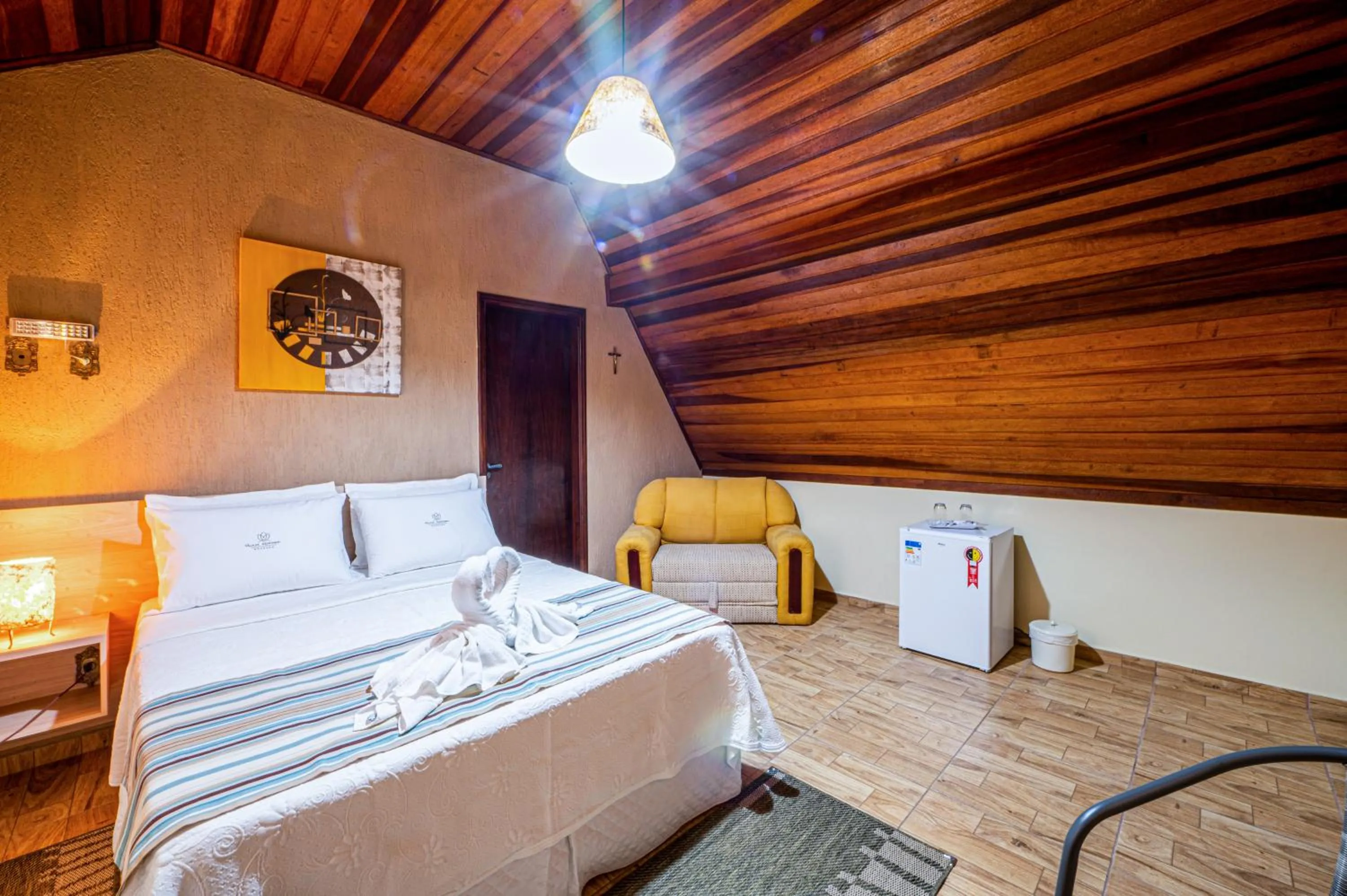 Bed in Pousada Villa Da Montanha