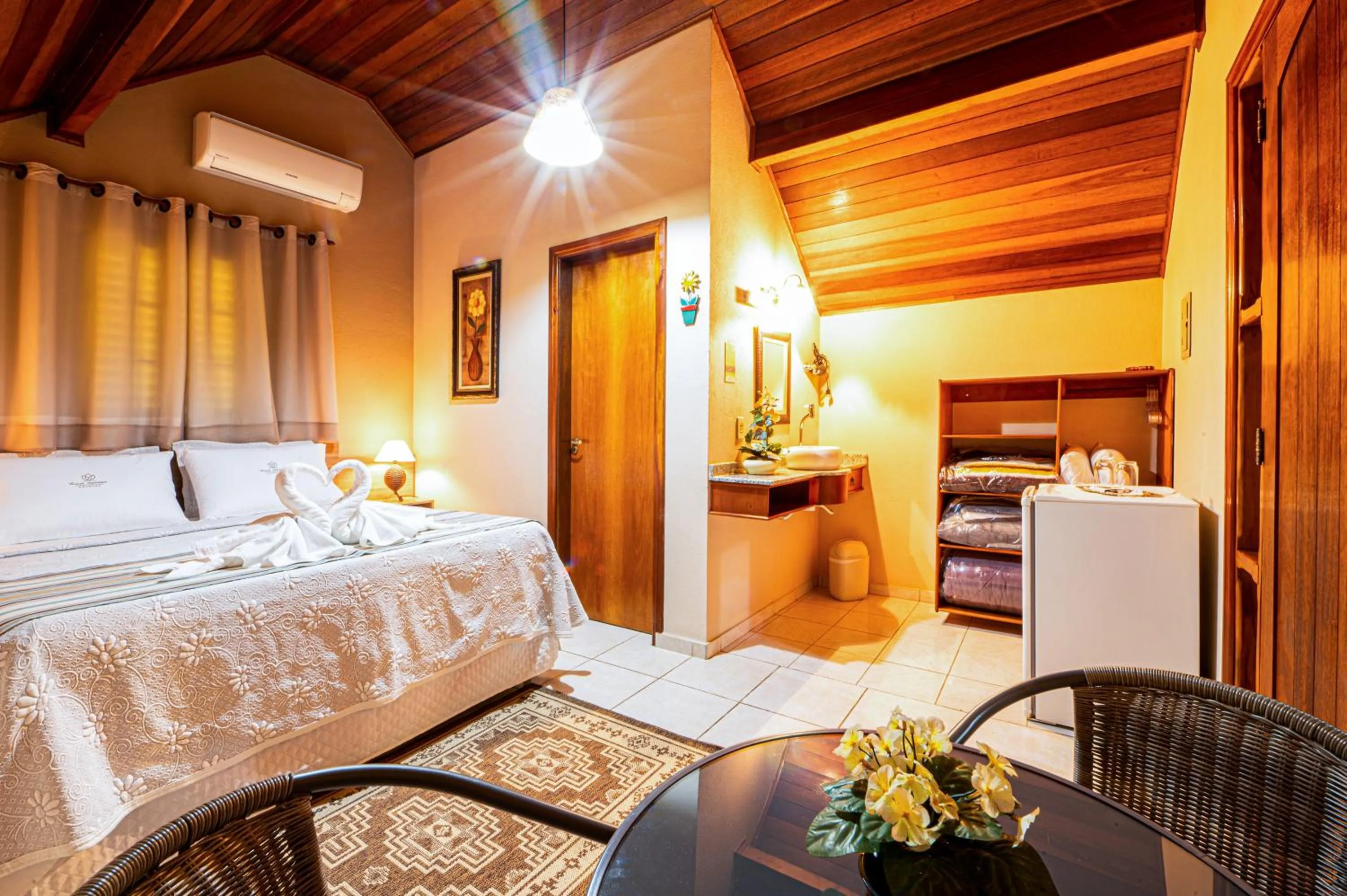 Bed in Pousada Villa Da Montanha