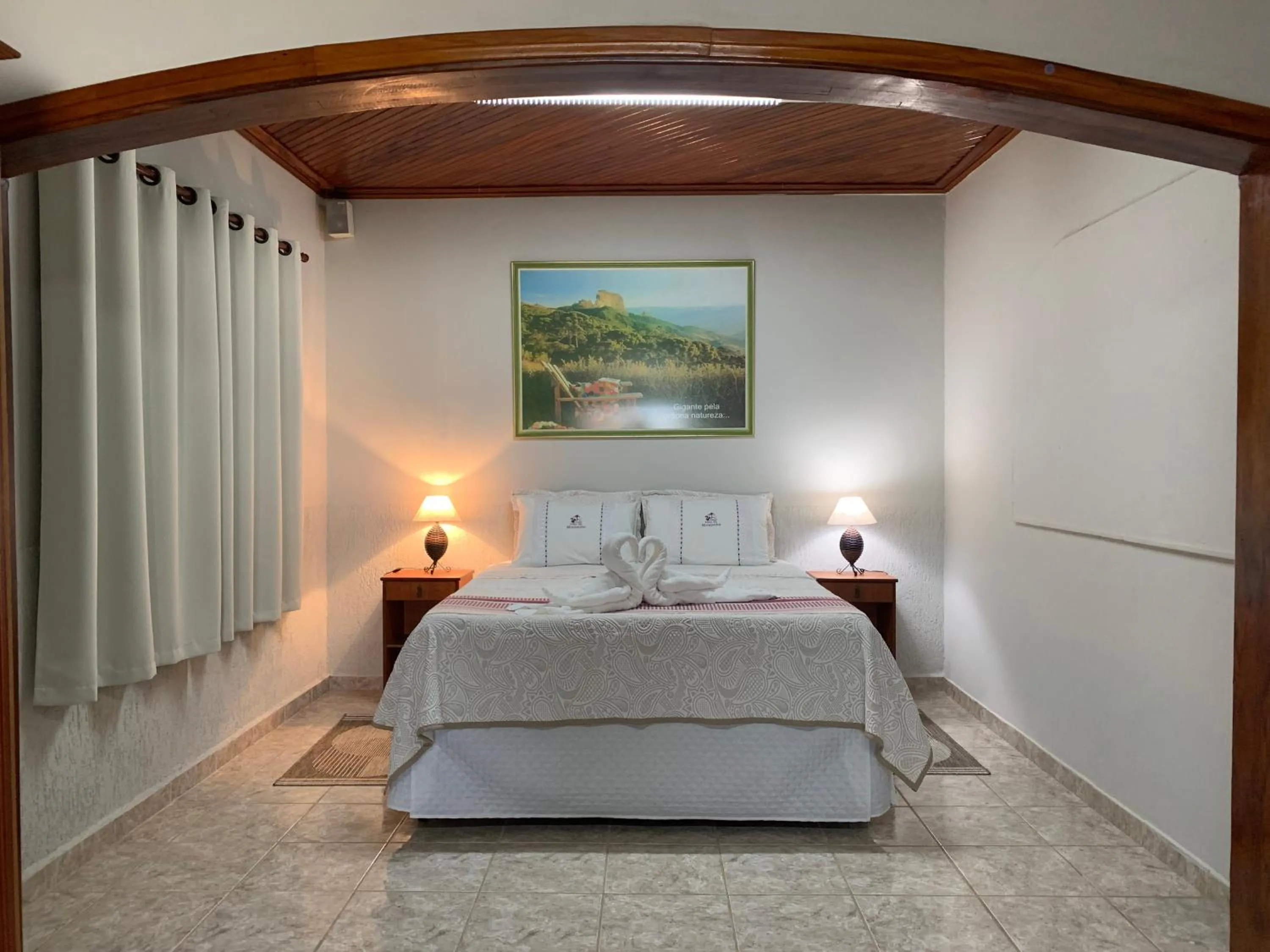 Bed in Pousada Villa Da Montanha