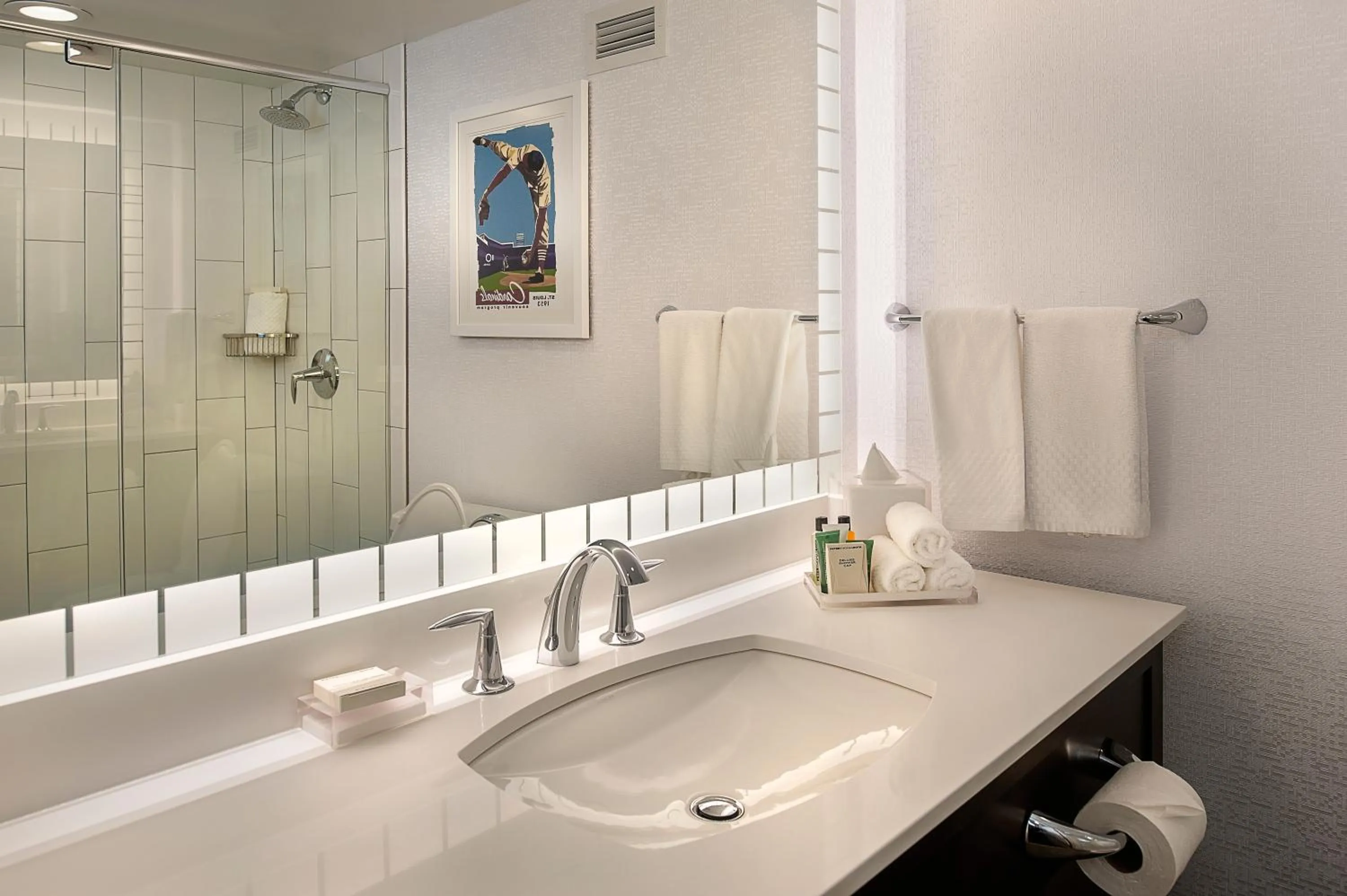 Bathroom in Hilton St. Louis at the Ballpark