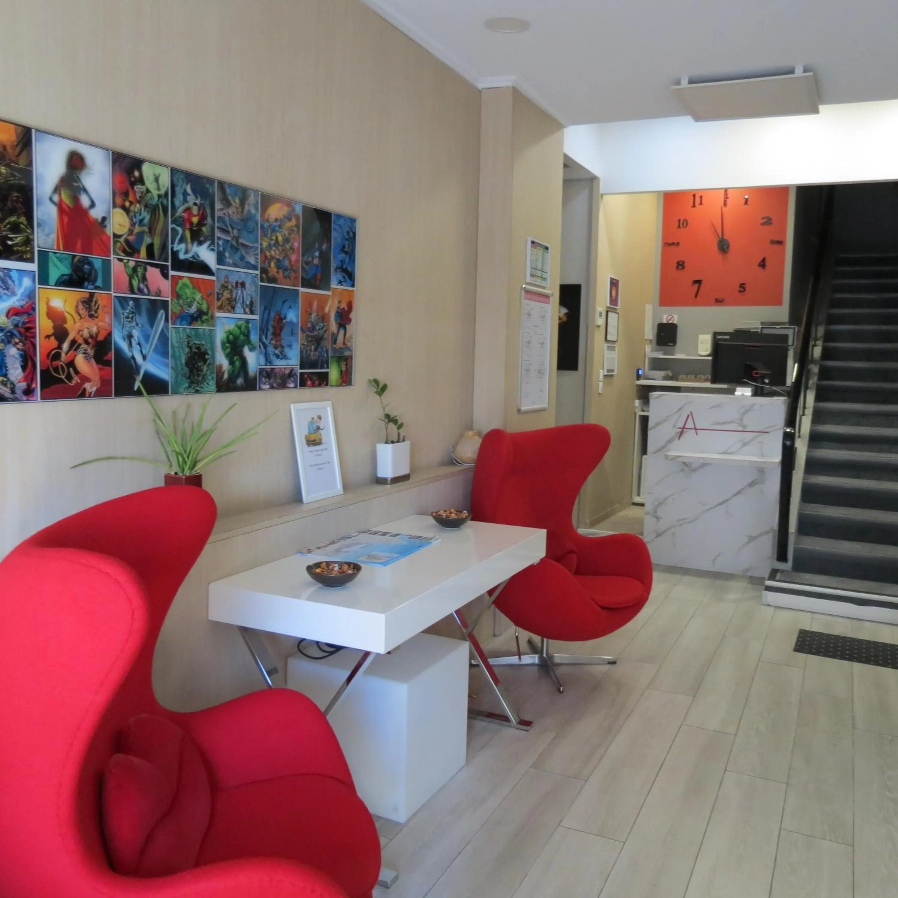 Lobby or reception in Hotel Amiraute