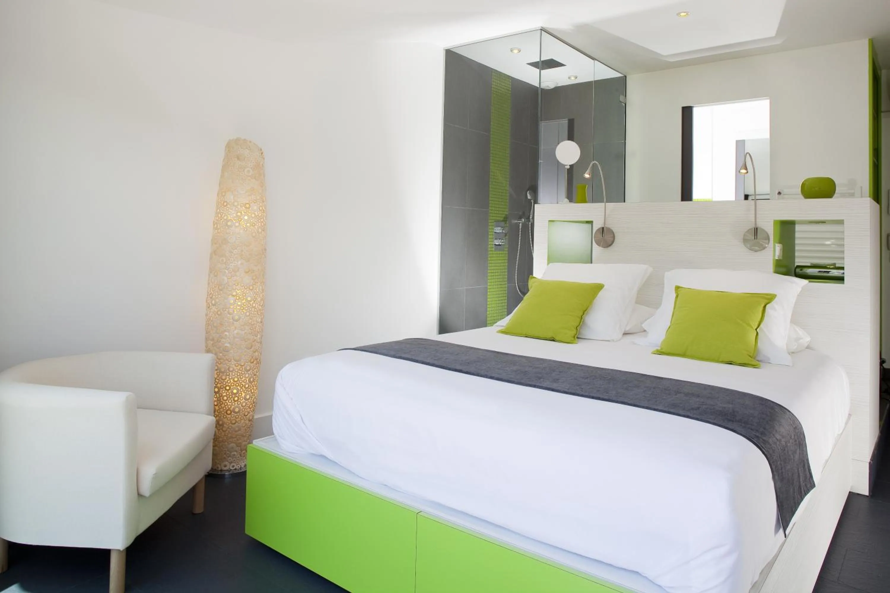 Bedroom, Bed in Hotel & Spa des Gorges du Verdon