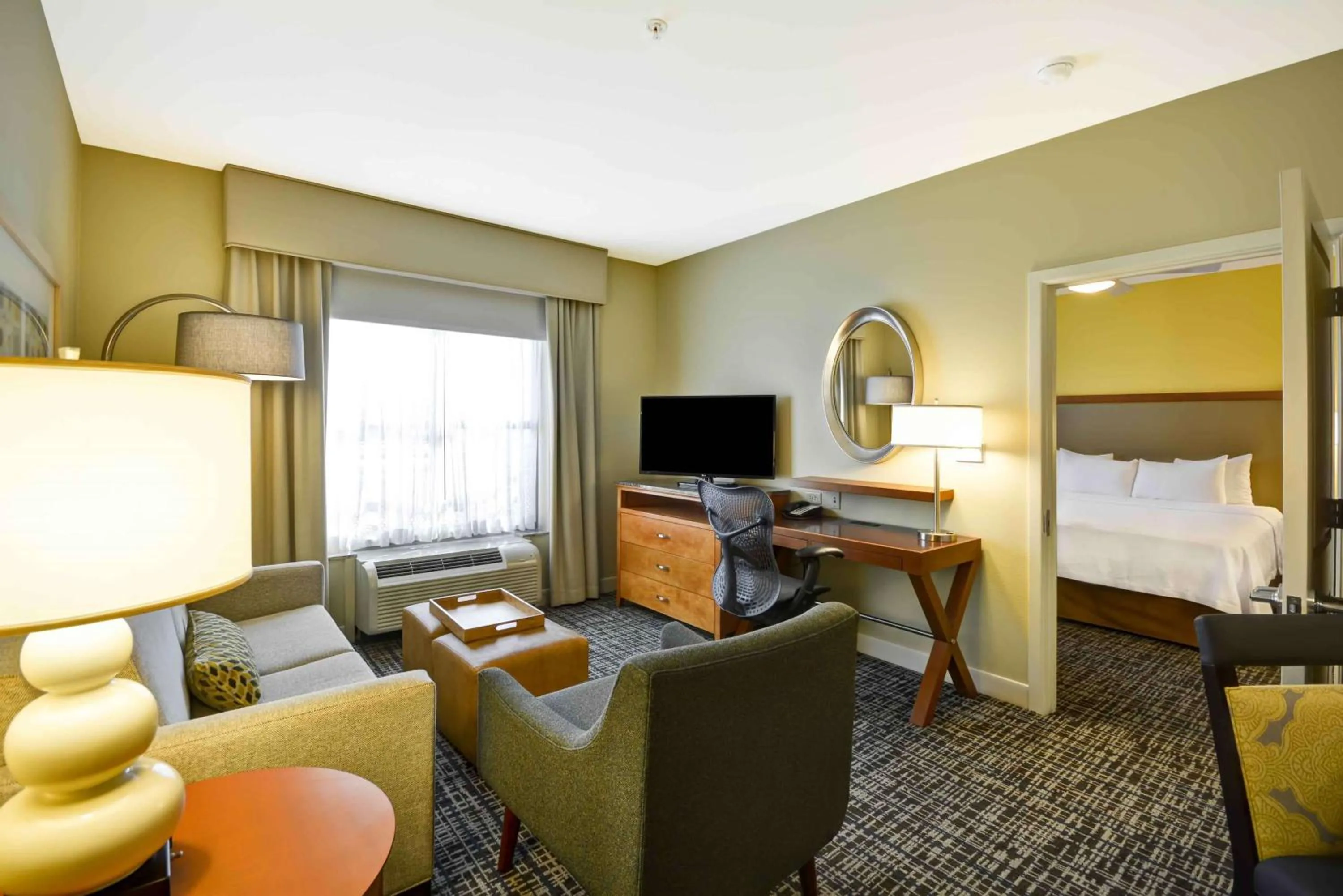 Living room, Bed in Homewood Suites Dallas-Frisco