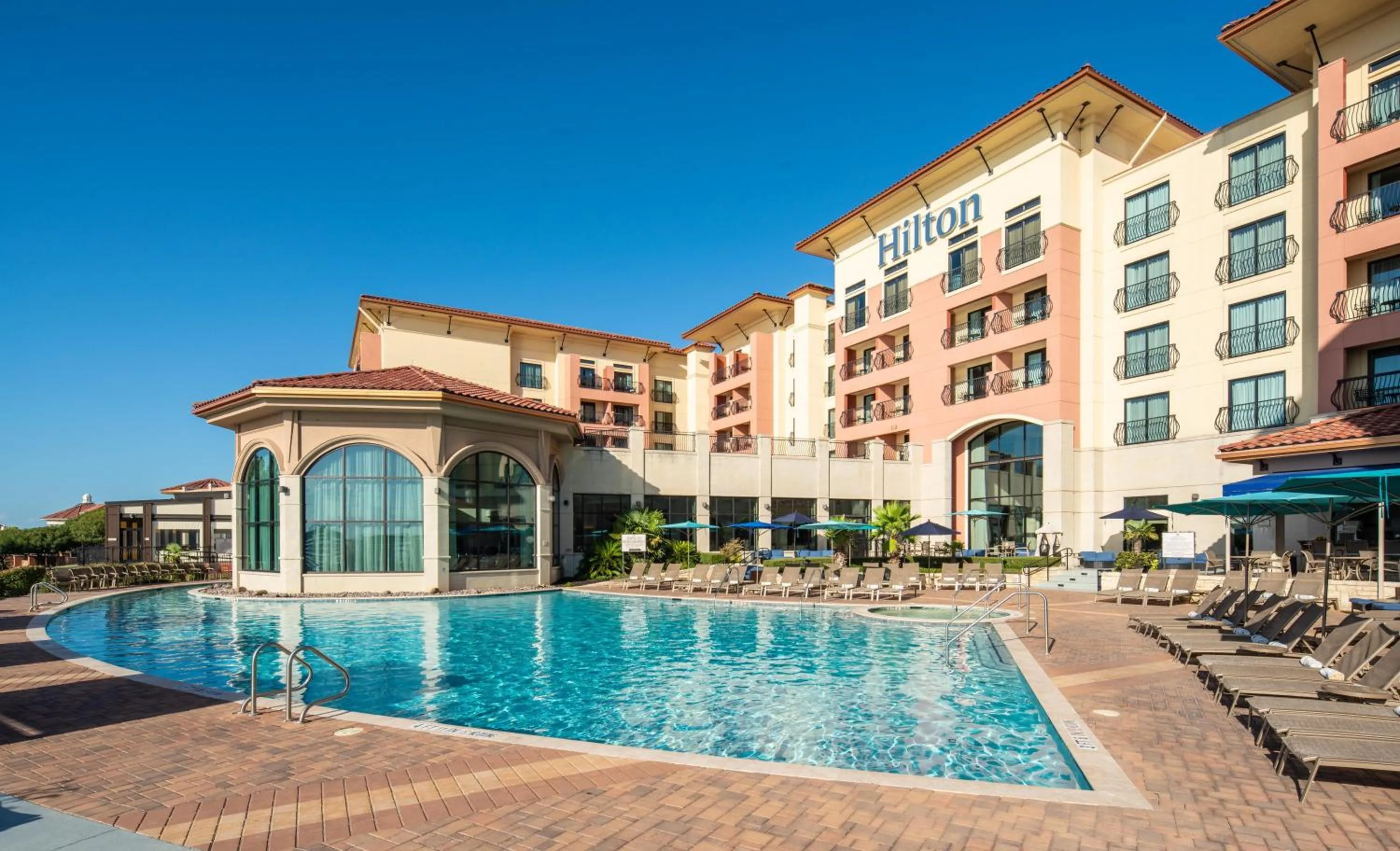 Pool view in Hilton Dallas/Rockwall Lakefront Hotel
