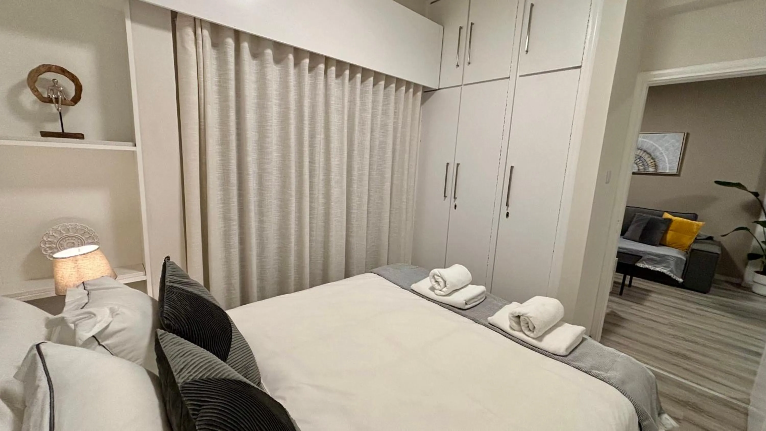 Bedroom, Bed in SeaBreeze City Center Flats by TrulyCyprus