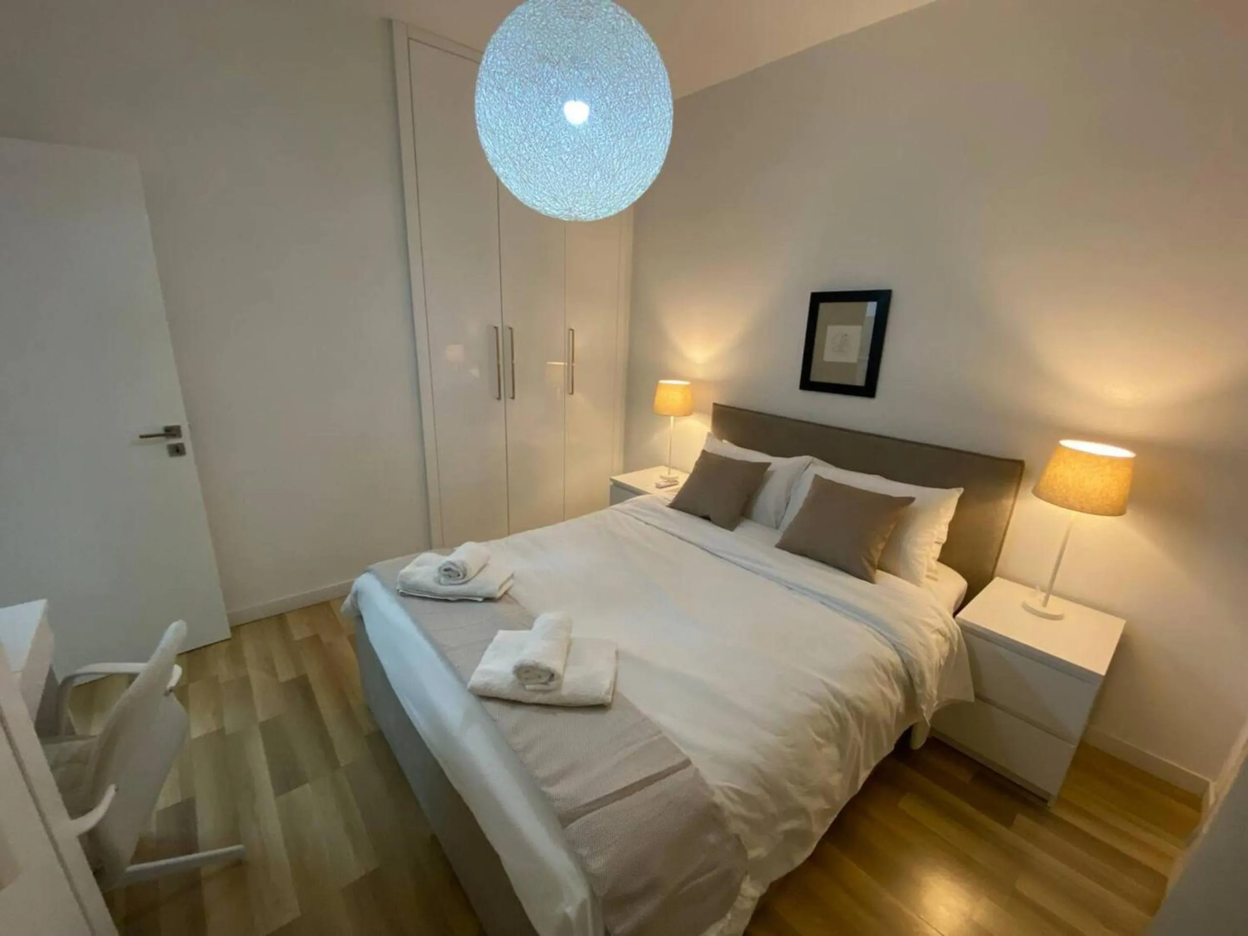 Bedroom, Bed in SeaBreeze City Center Flats by TrulyCyprus