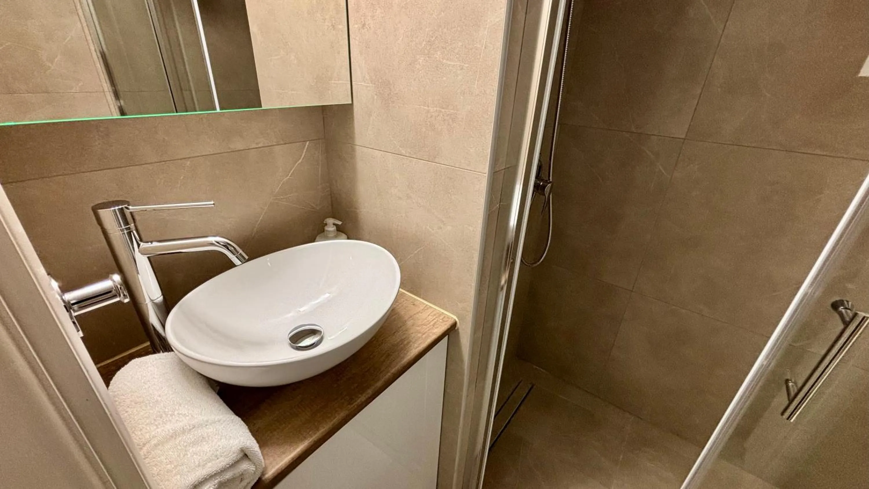 Shower in SeaBreeze City Center Flats by TrulyCyprus