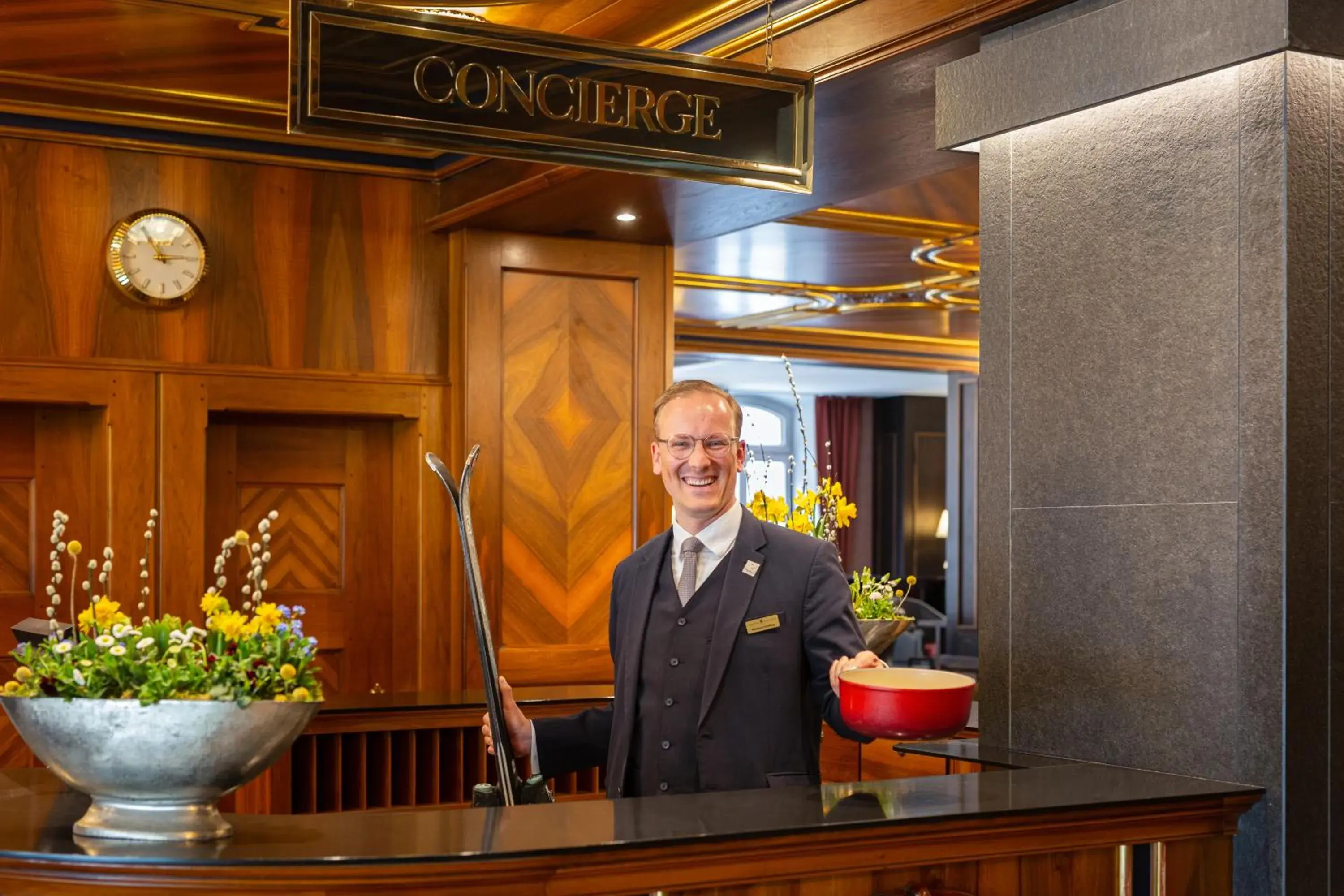 Lobby or reception in Grand Hotel Zermatterhof Lobby or reception in Grand Hotel Zermatterhof