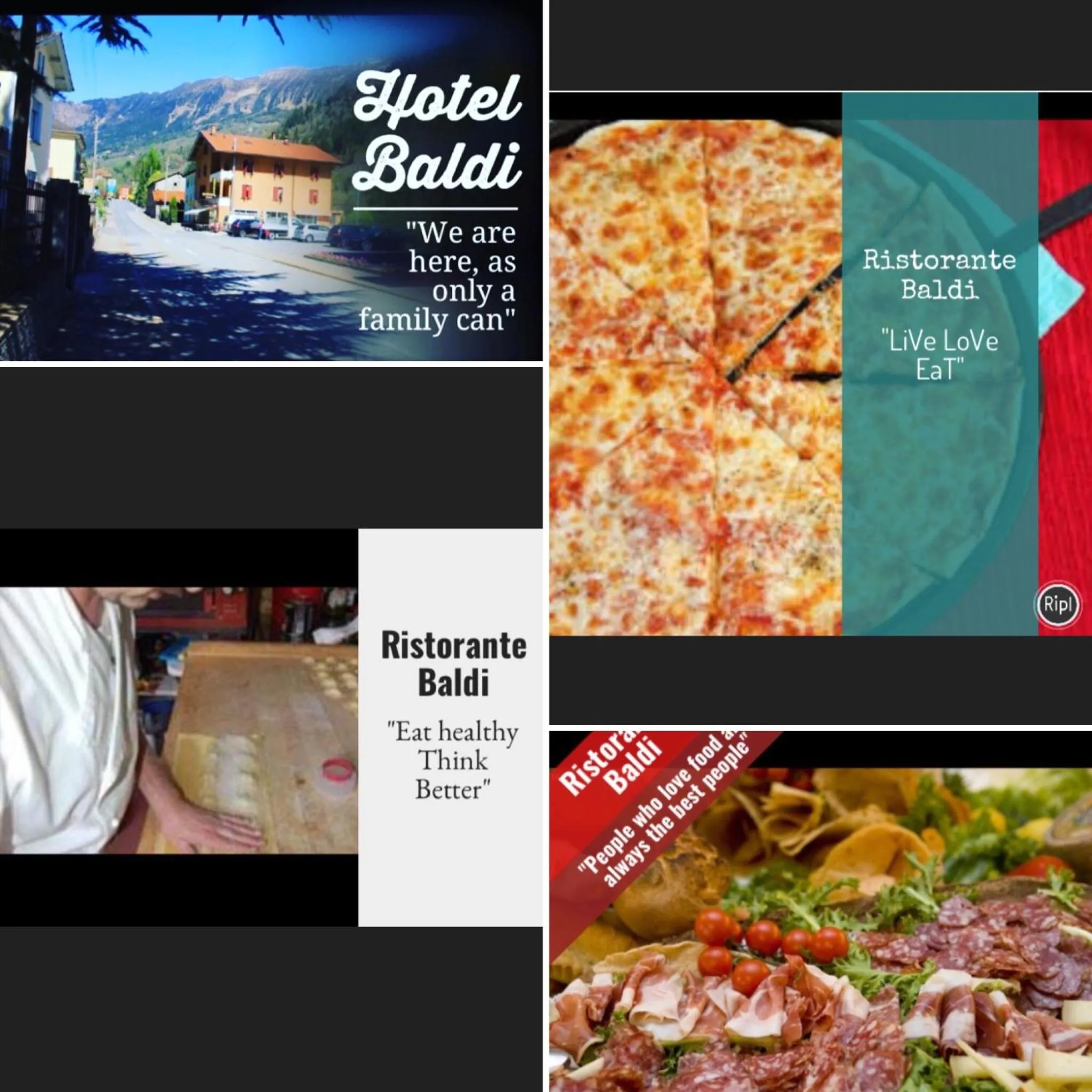 Food and drinks in Hotel Ristorante Baldi