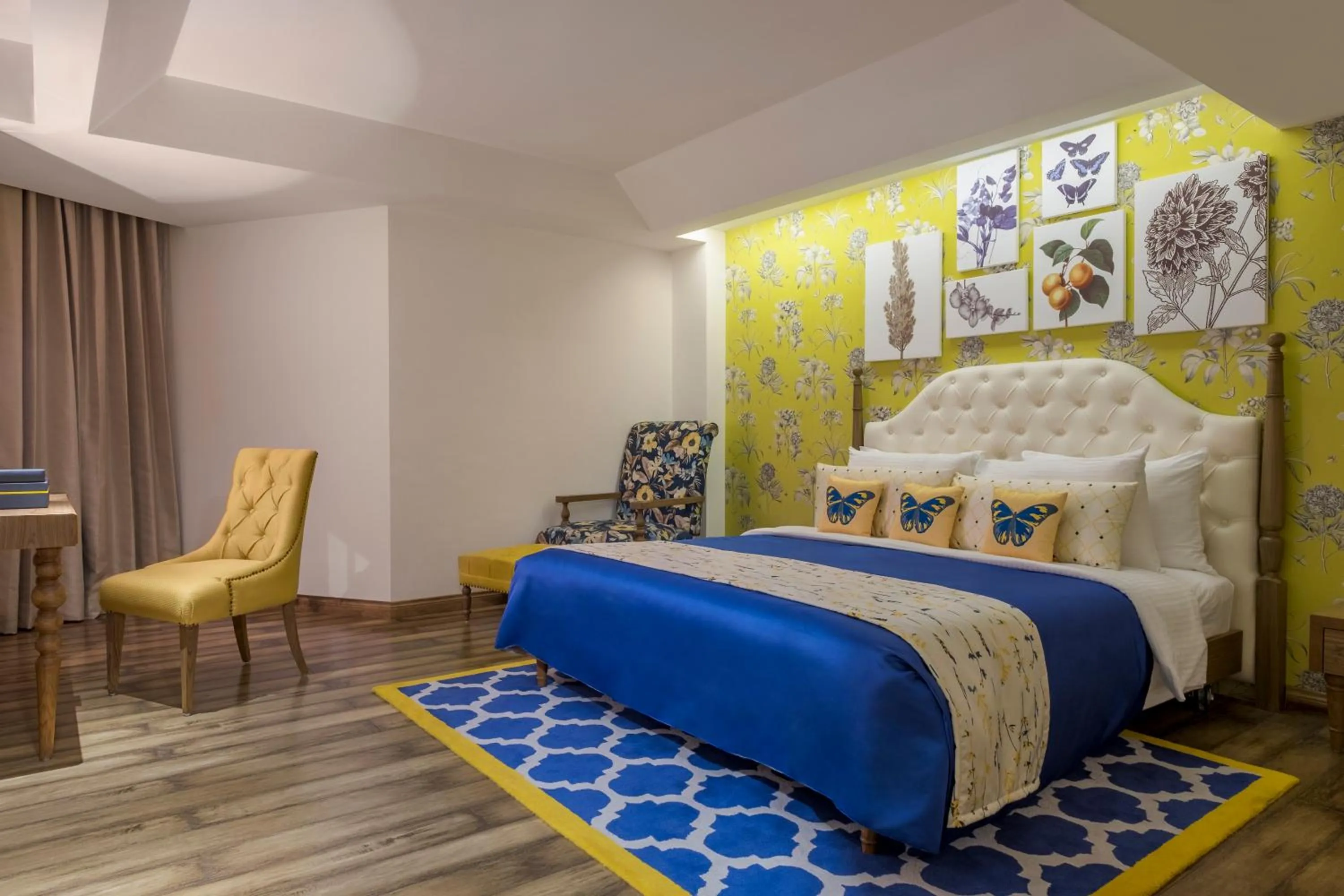 Bedroom, Bed in Mosaic Original, Mussoorie