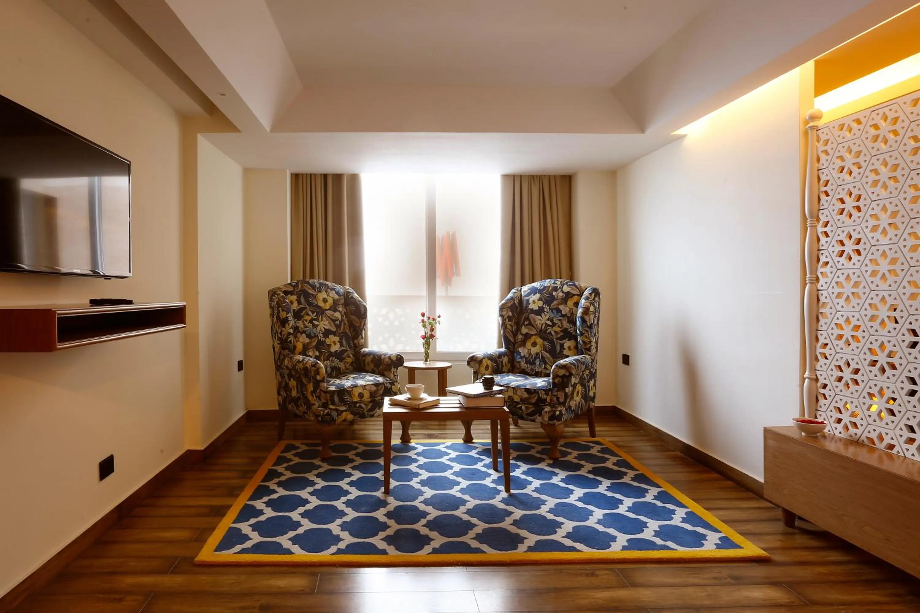 Living room in Mosaic Original, Mussoorie