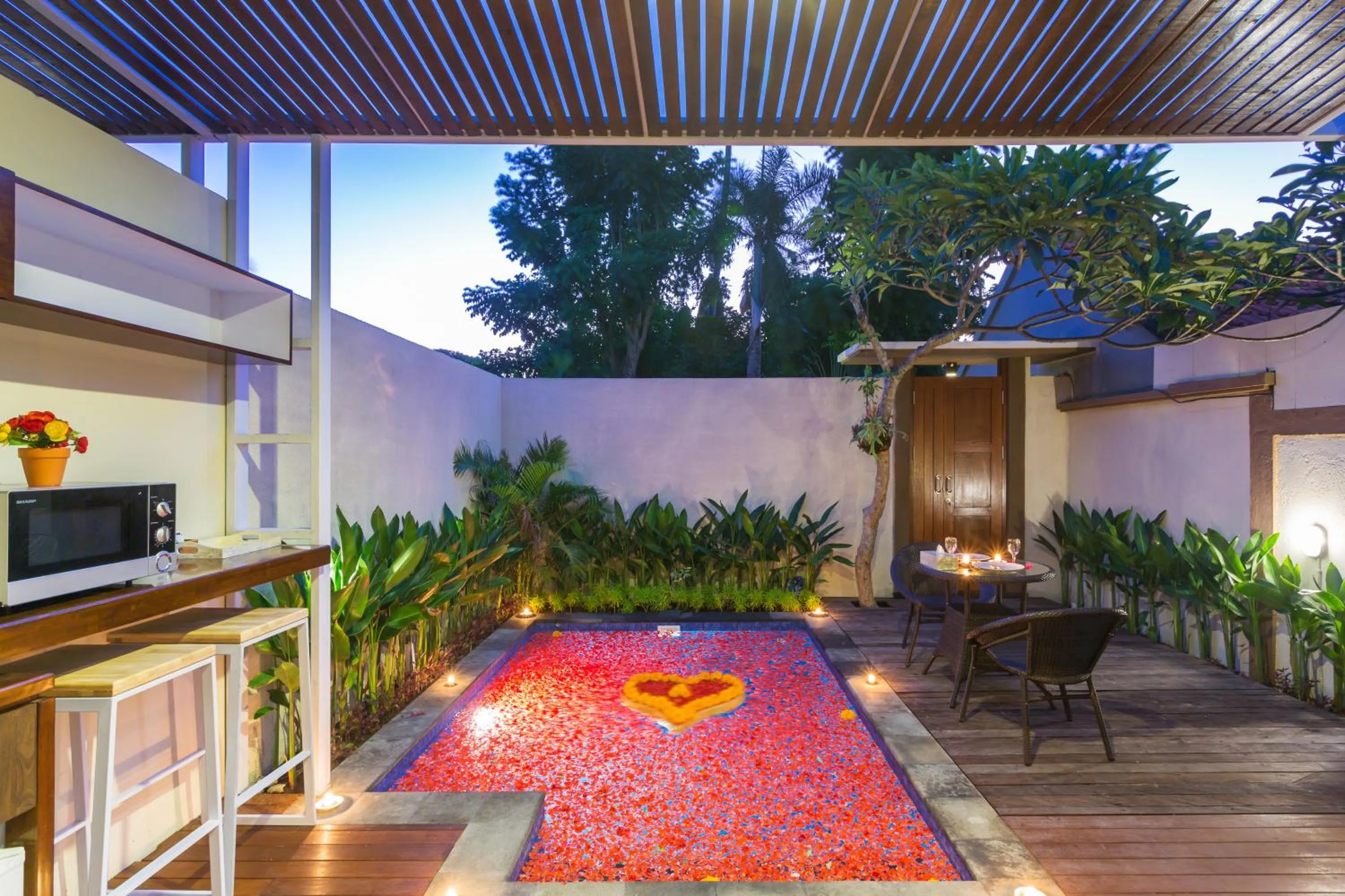 Pool view in Paisa Villa Seminyak