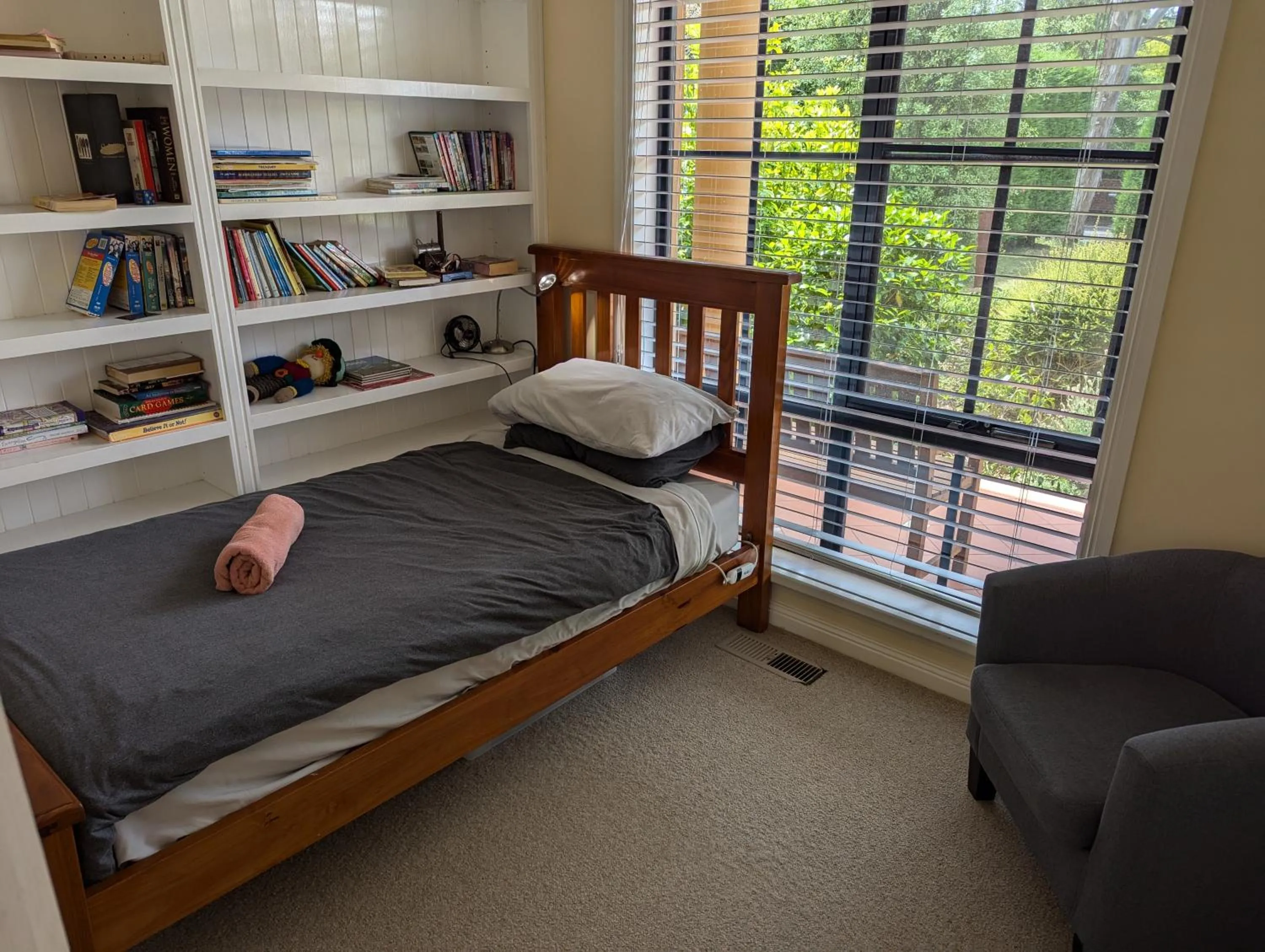 Bedroom, Bed in Stately Bowral Designer Home