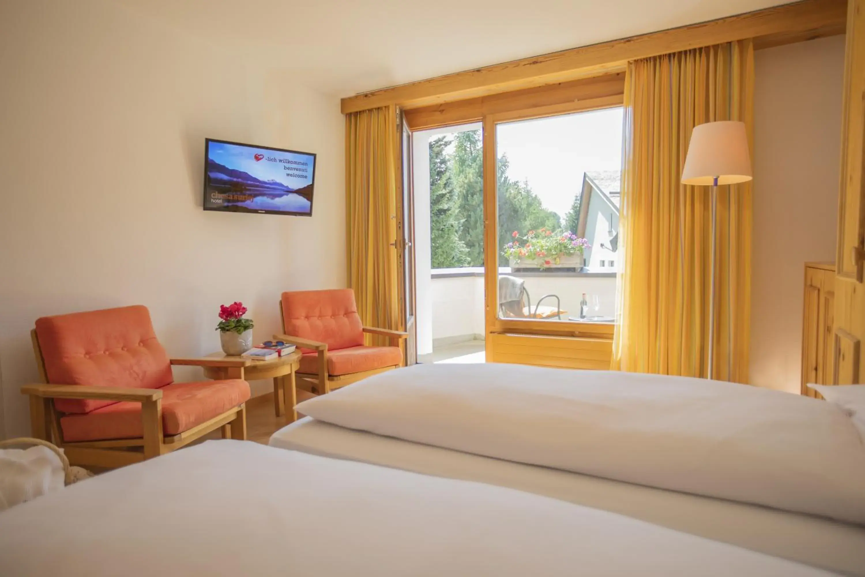 Standard Double Room with Balcony - single occupancy in Hotel Chesa Surlej Standard Double Room with Balcony - single occupancy in Hotel Chesa Surlej