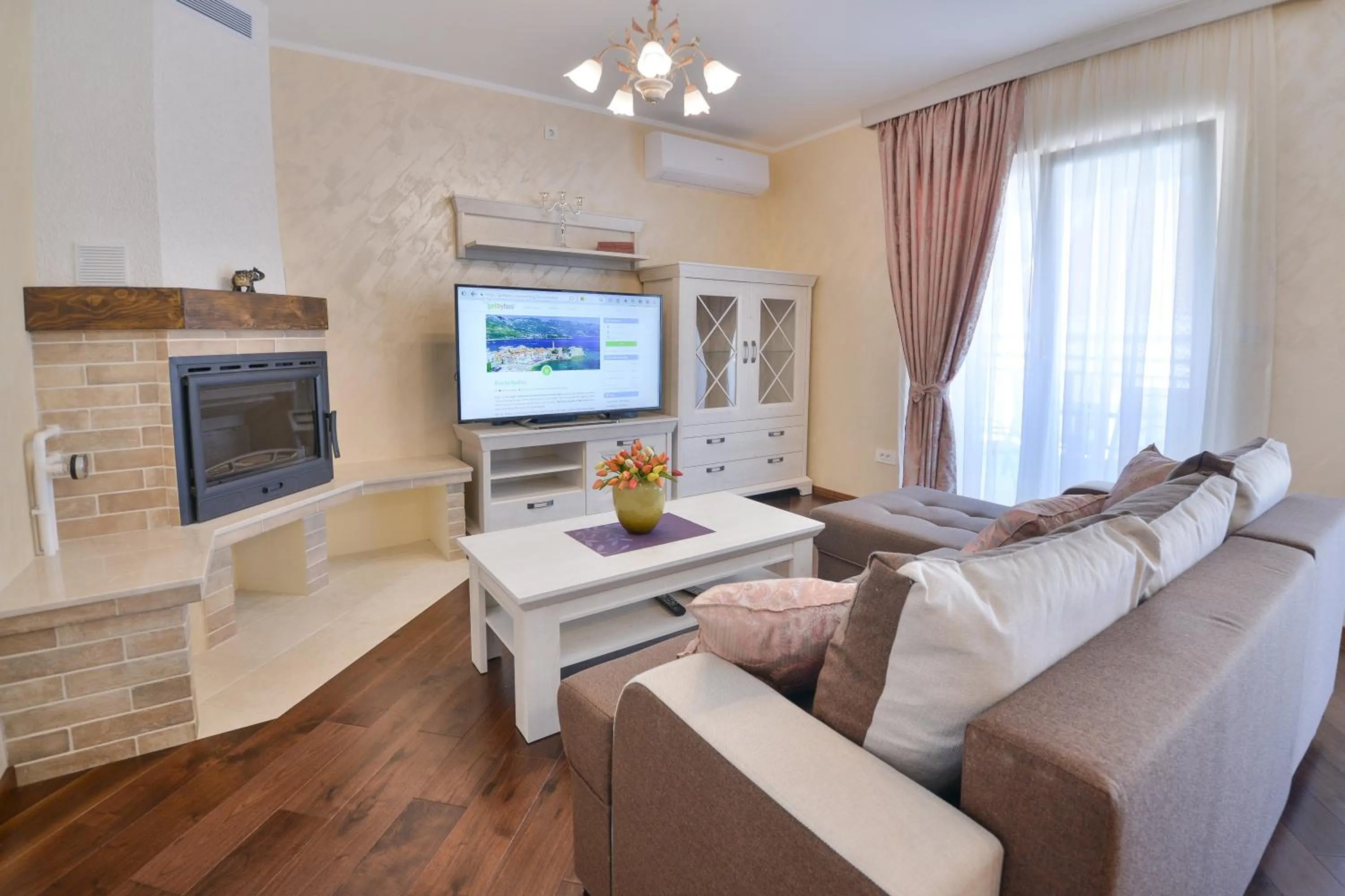 Living room in Aqua Breeze Apartments