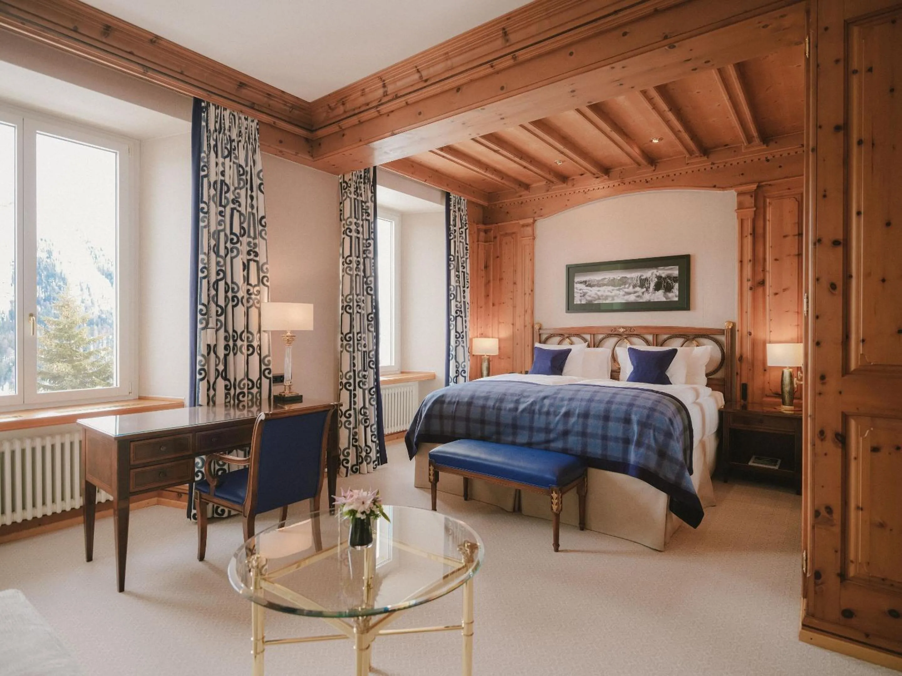 Bedroom, Bed in Kulm Hotel St. Moritz
