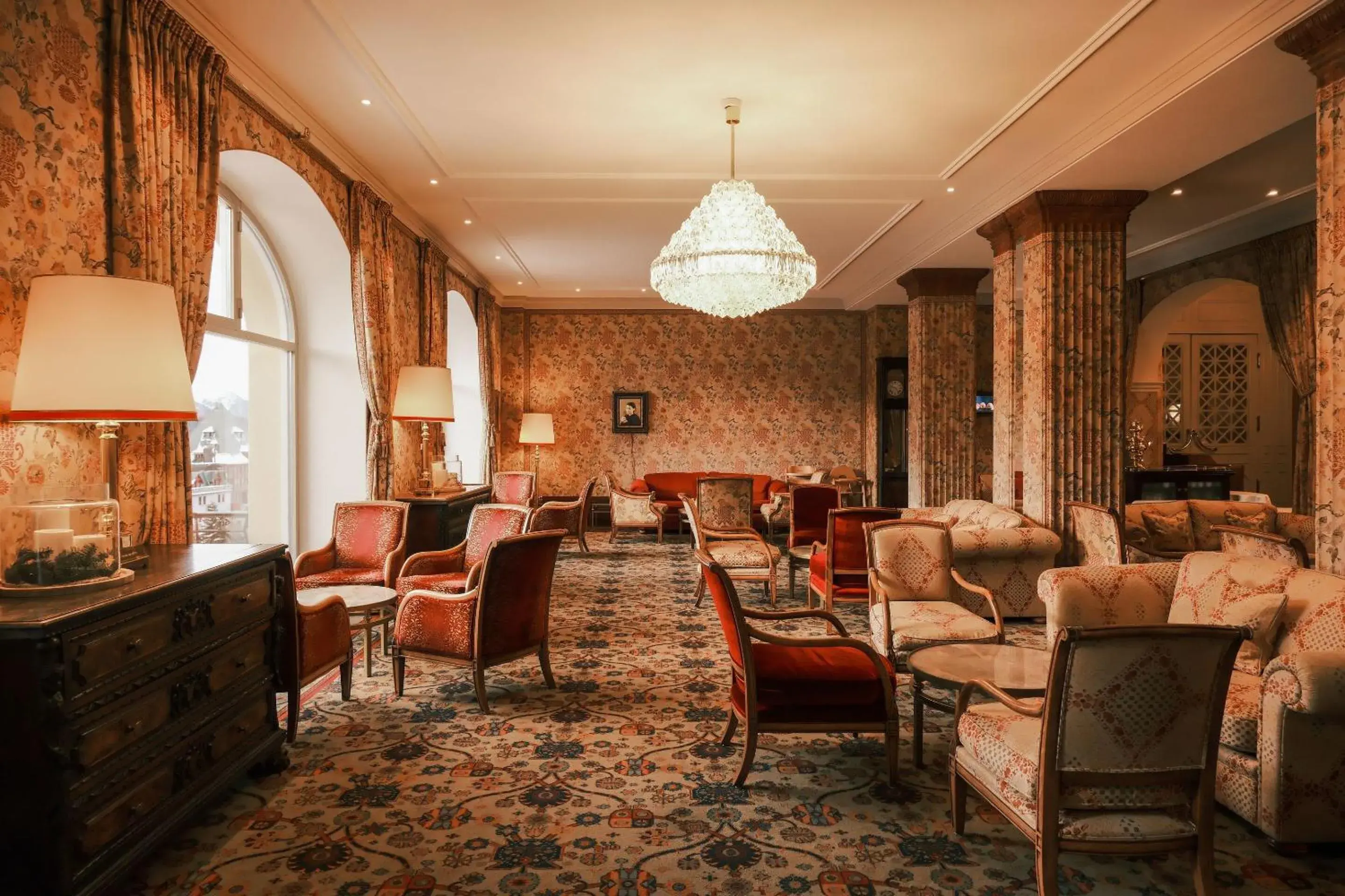 Lounge or bar in Kulm Hotel St. Moritz Lounge or bar in Kulm Hotel St. Moritz