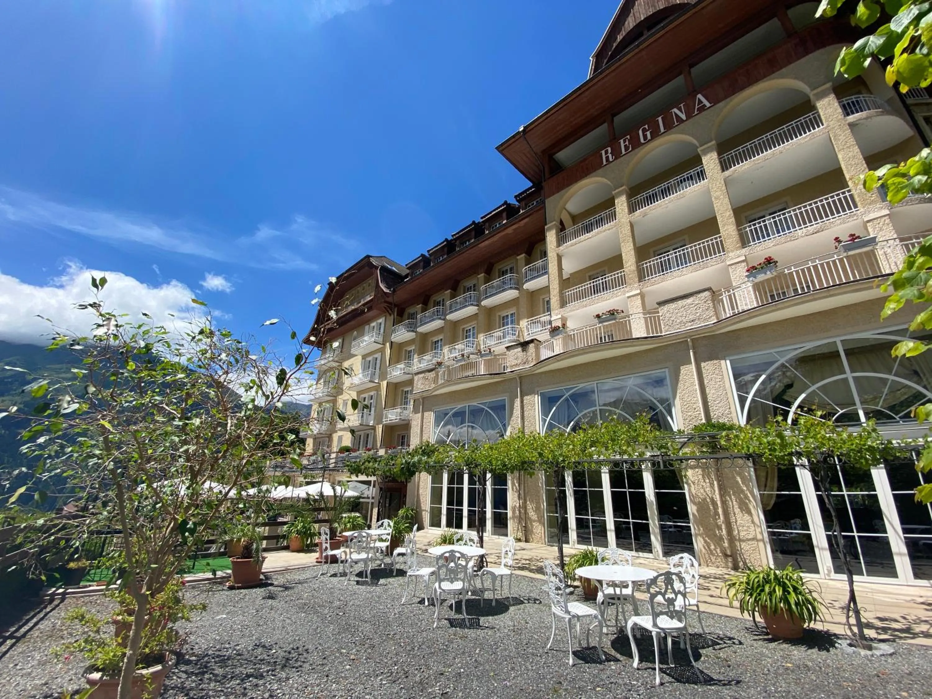 Garden view in Hotel Regina